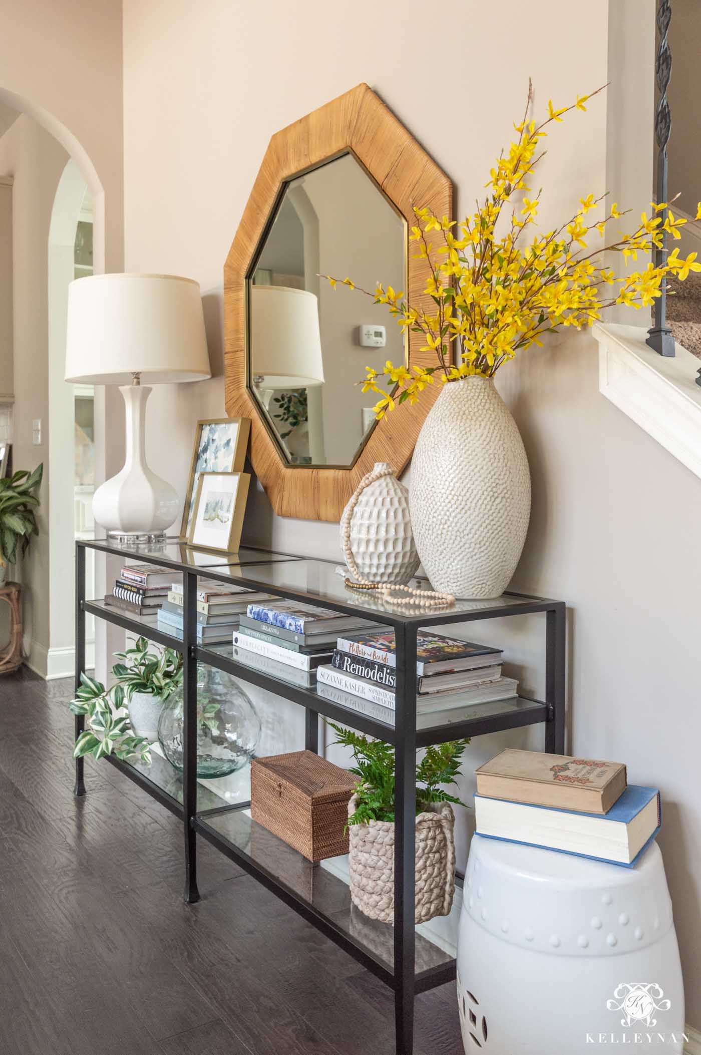 How to Style and Decorate a Console Table for Spring