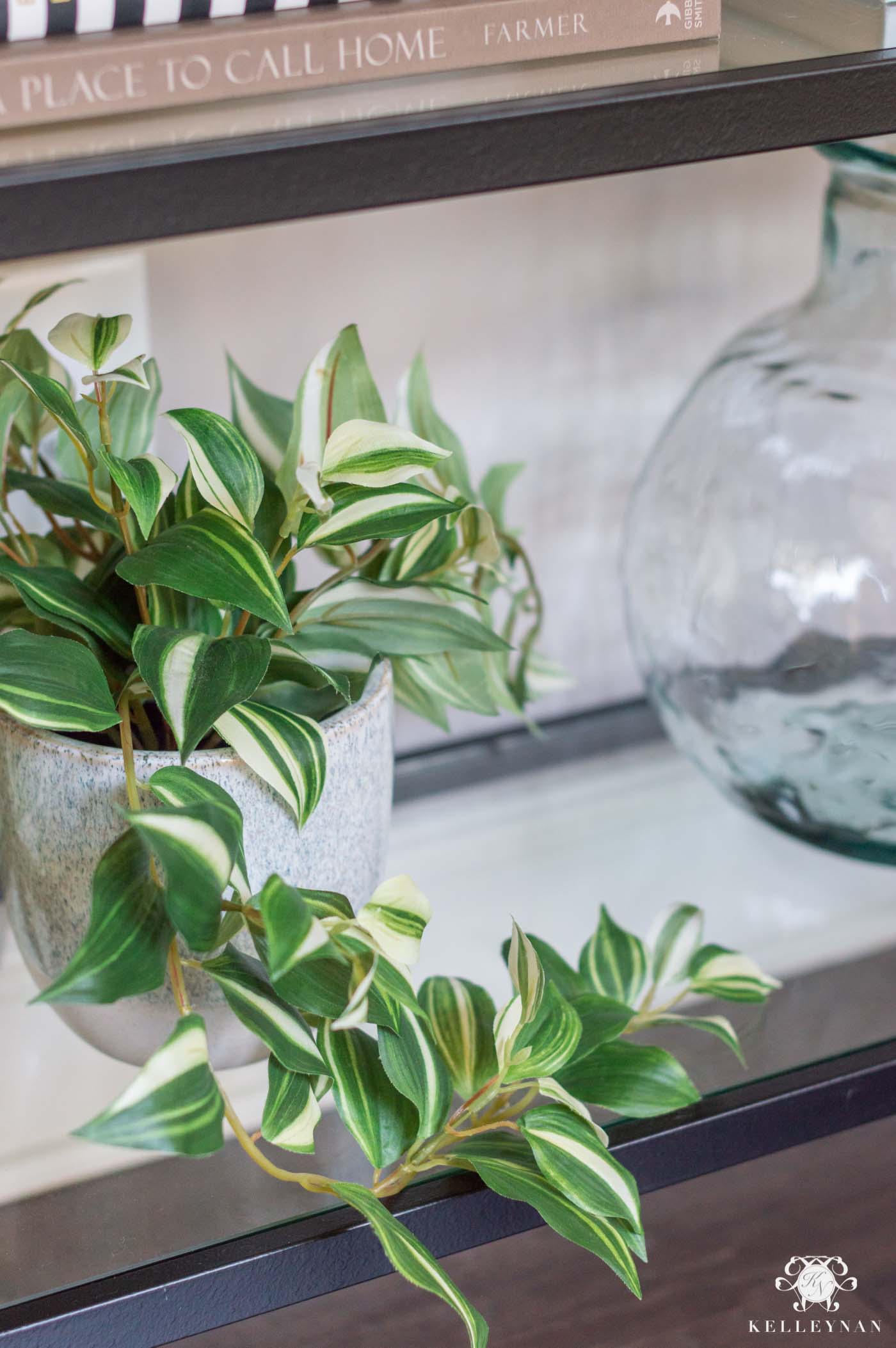 Mixing Faux and Live Plants in Spring Decor