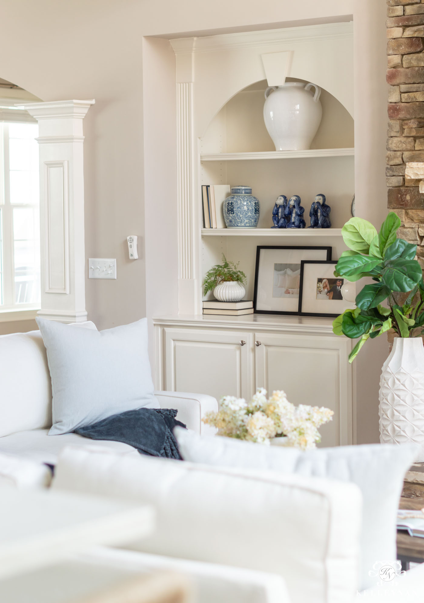 Sherwin Williams Creamy Warm White Built-Ins