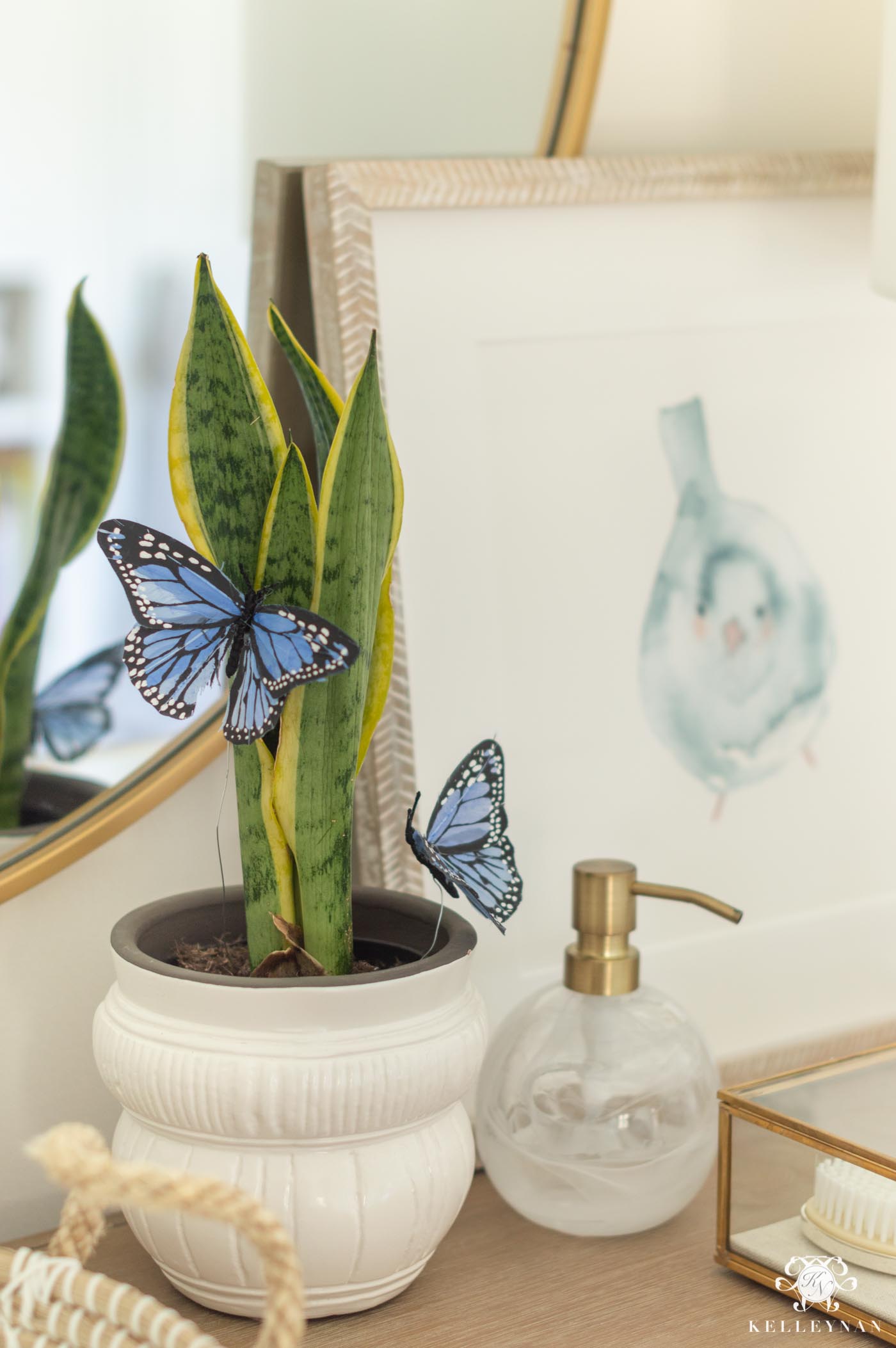 Butterfly Tumbler, Blue Purple Butterfly Gift, Butterfly Drinking