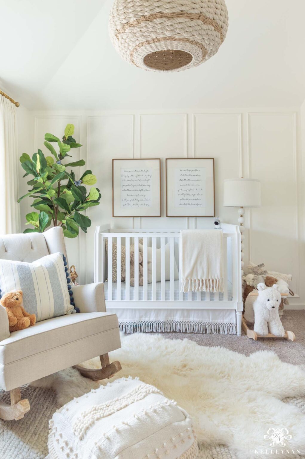 A Blue Baby Girl Nursery that's Fresh & Feminine - Kelley Nan