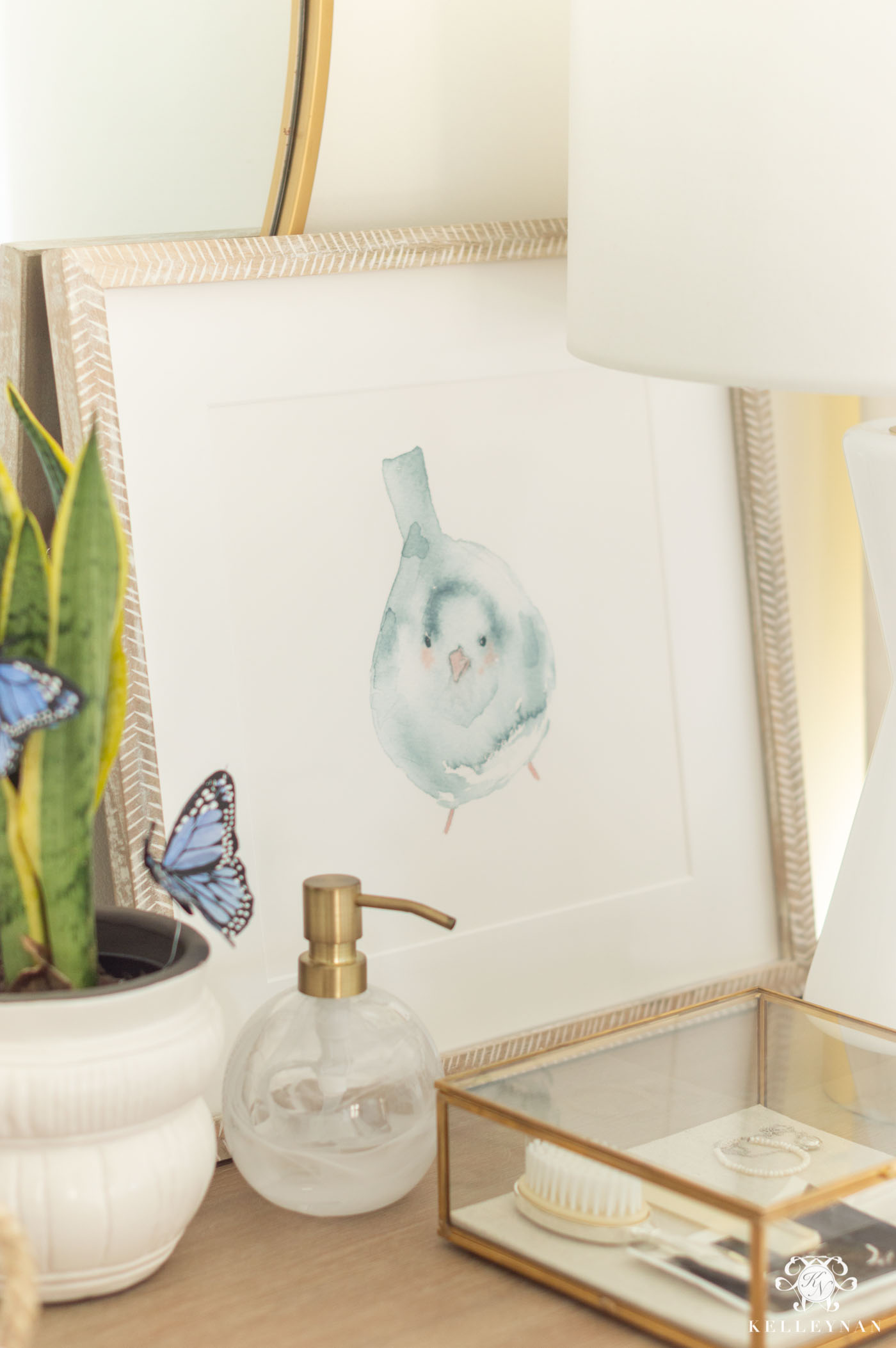 Baby Girl Nursery Bird Art