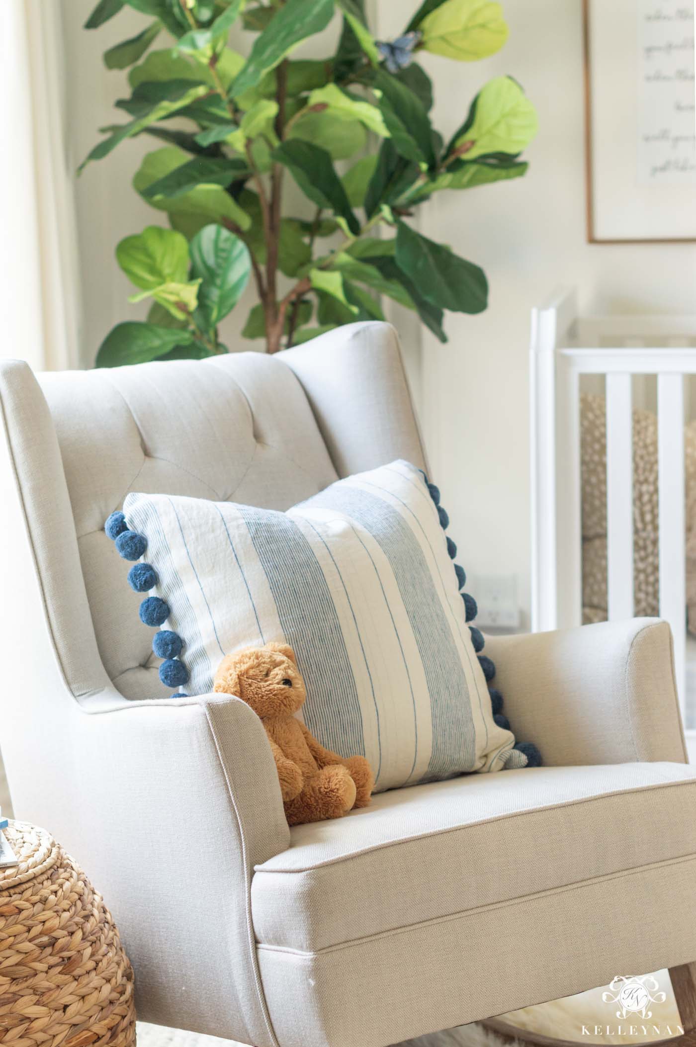 Blue and White Baby Girl Nursery Ideas