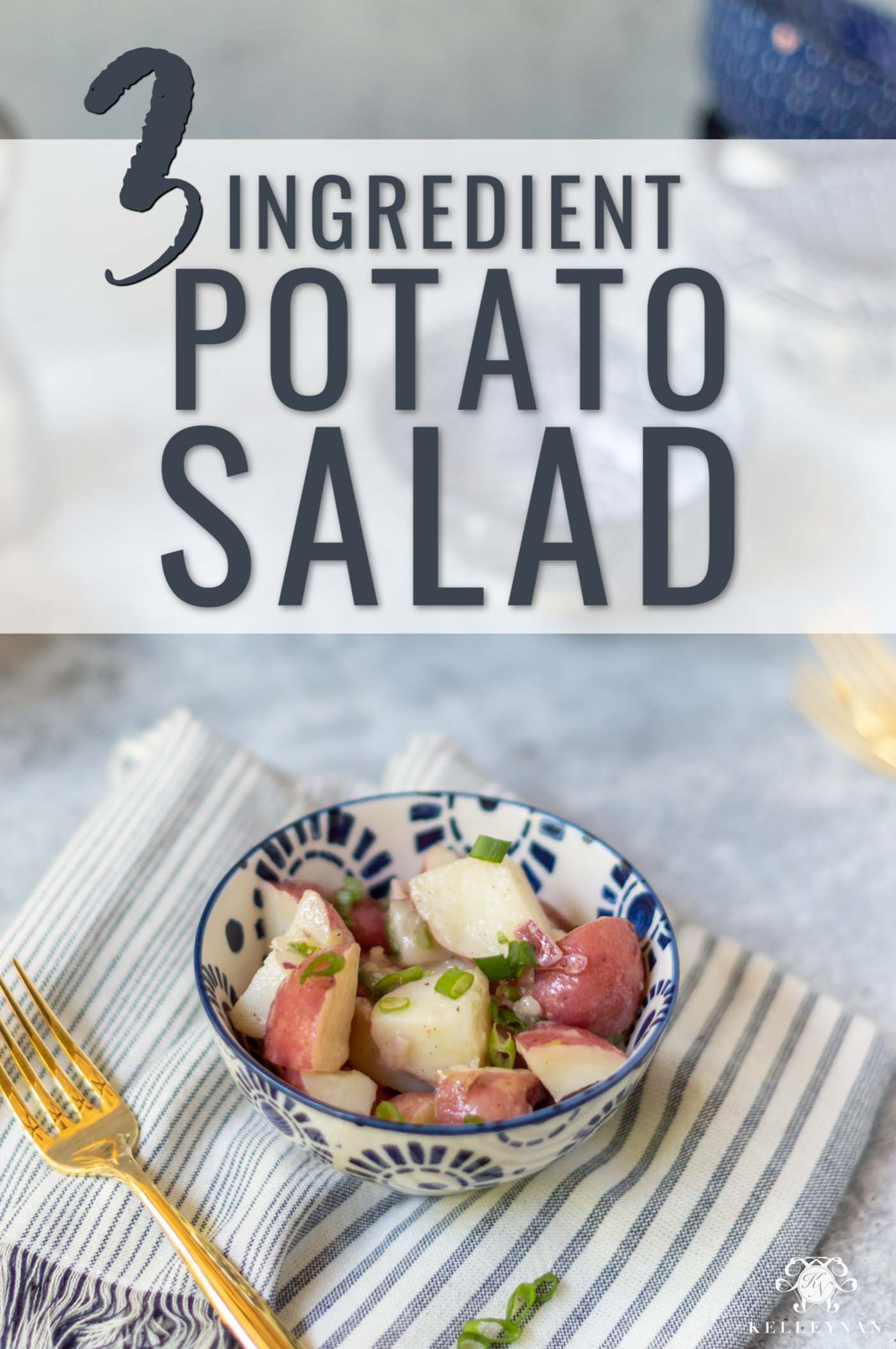 Easy Potato Salad Recipe -- Perfect for a Dinner Side -- With Only 3 Ingredients!