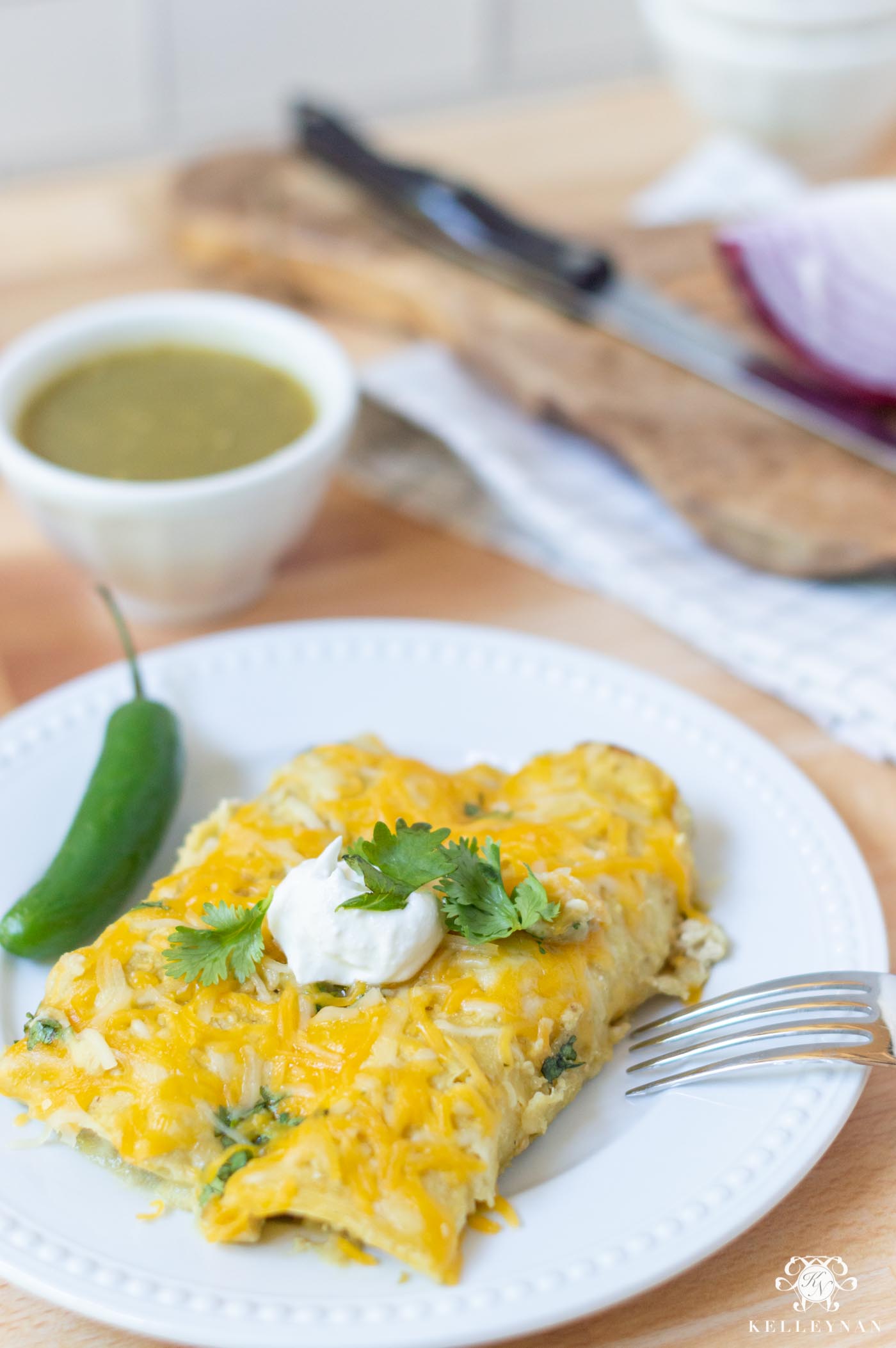 How to Make Chicken Enchiladas Verde - Kelley Nan