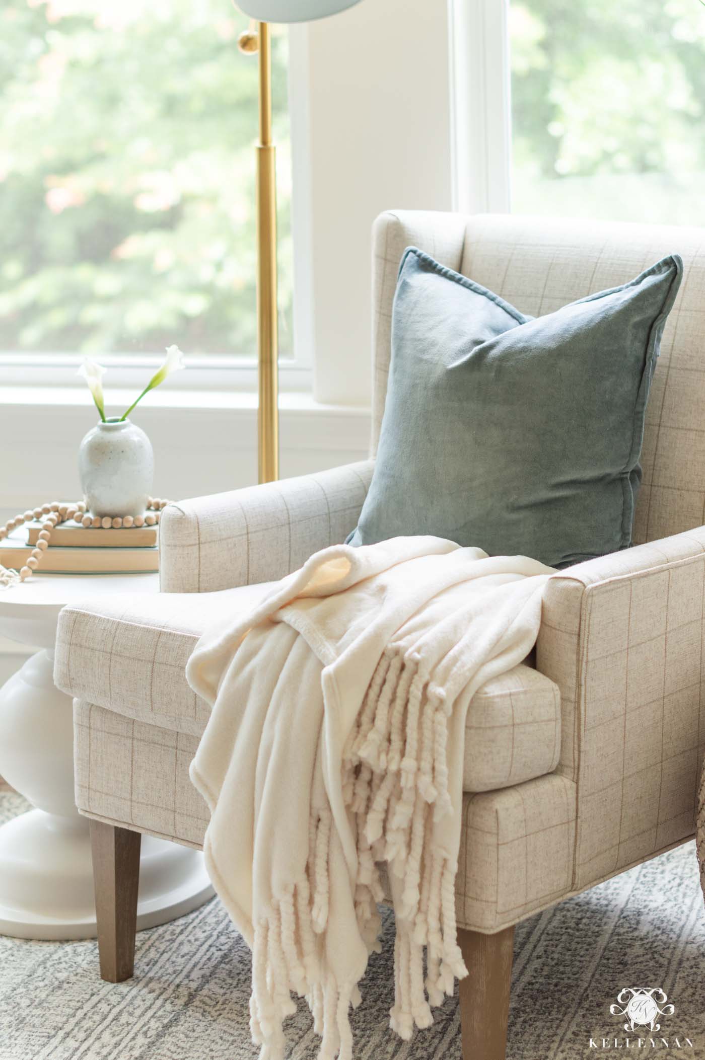 Small Accent Table in Sitting Area in the Master Bedroom