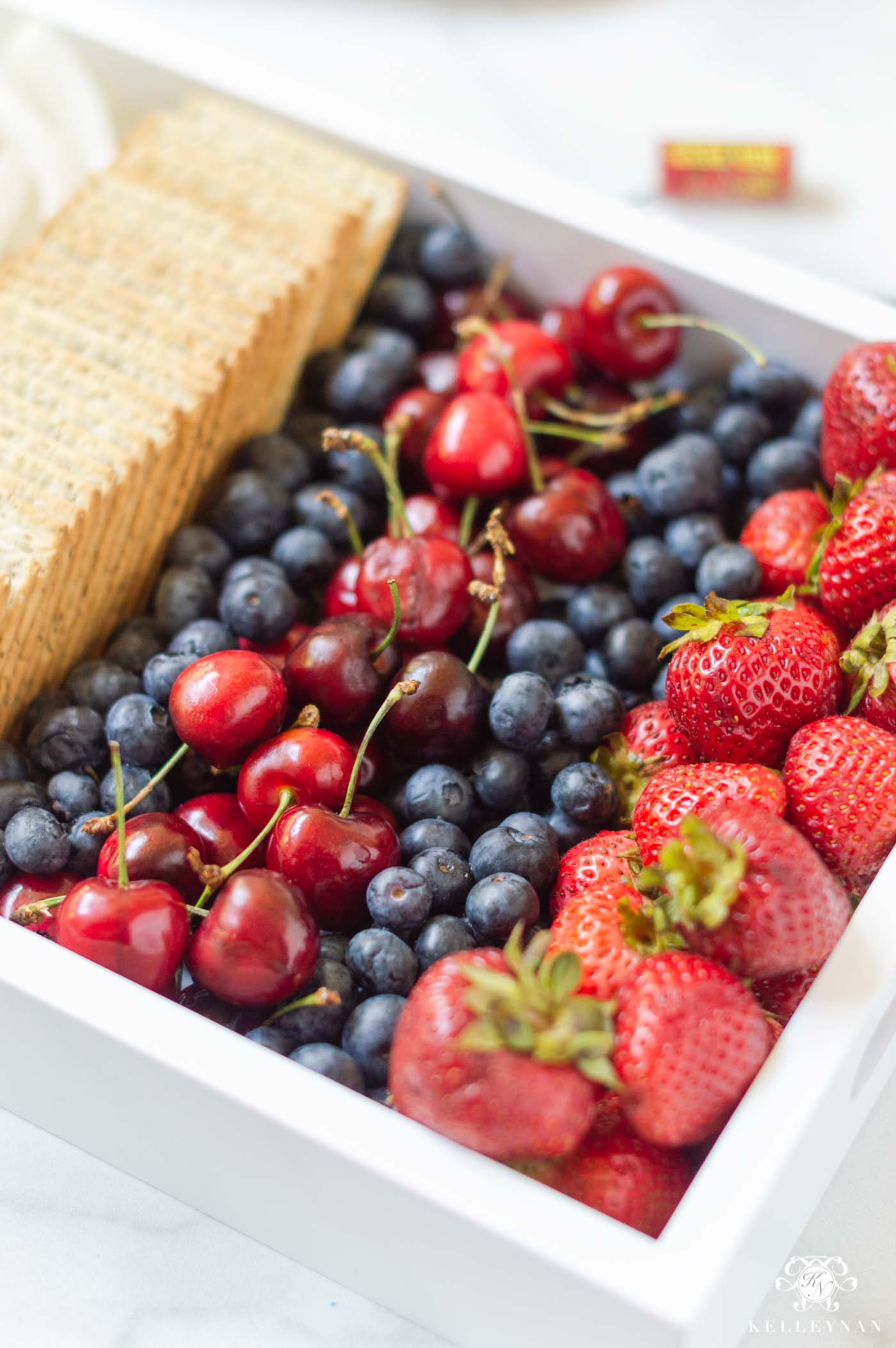 Red, White and Blue Fourth of July Cheese Board