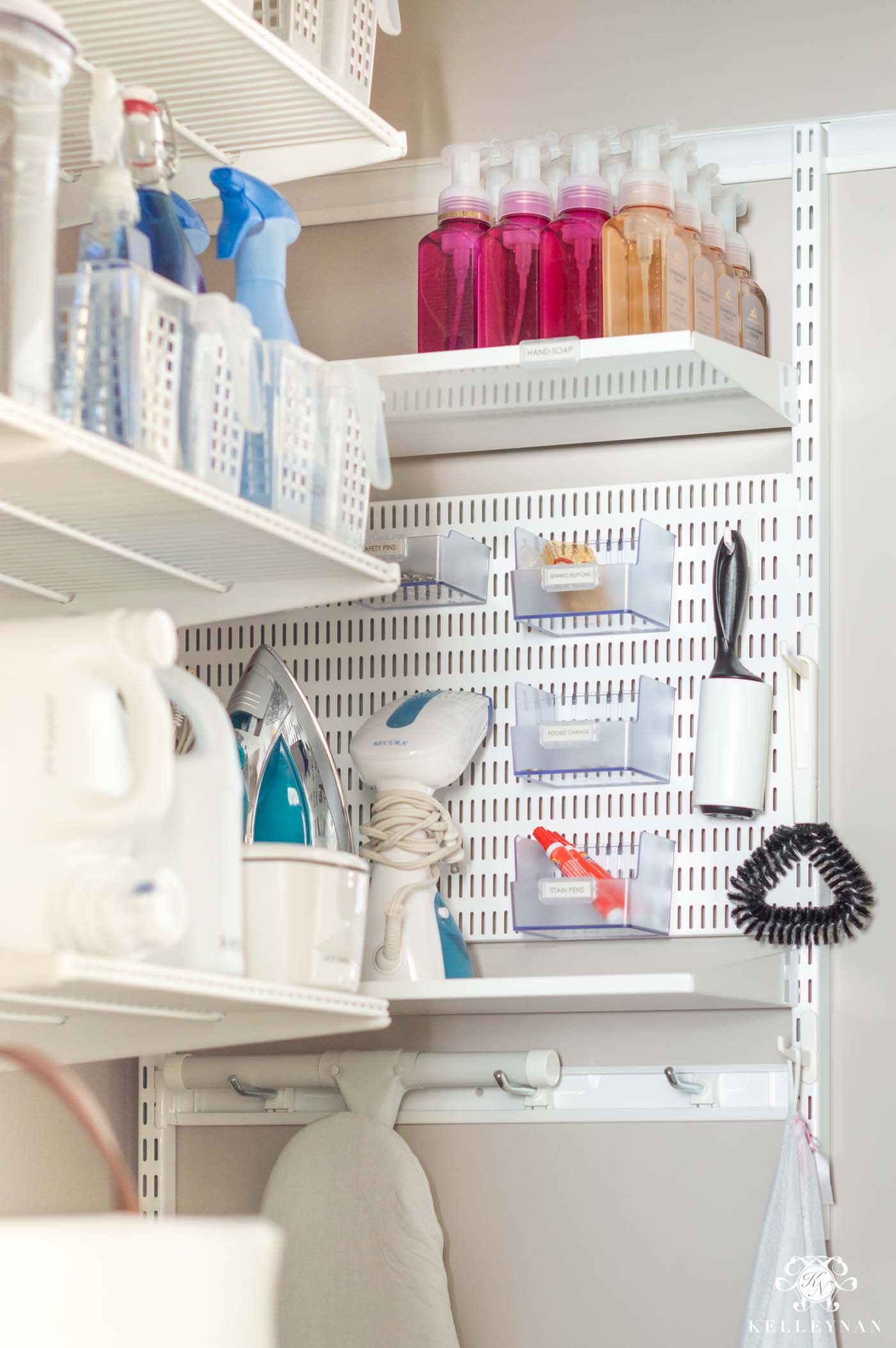 shelving laundry room organizers