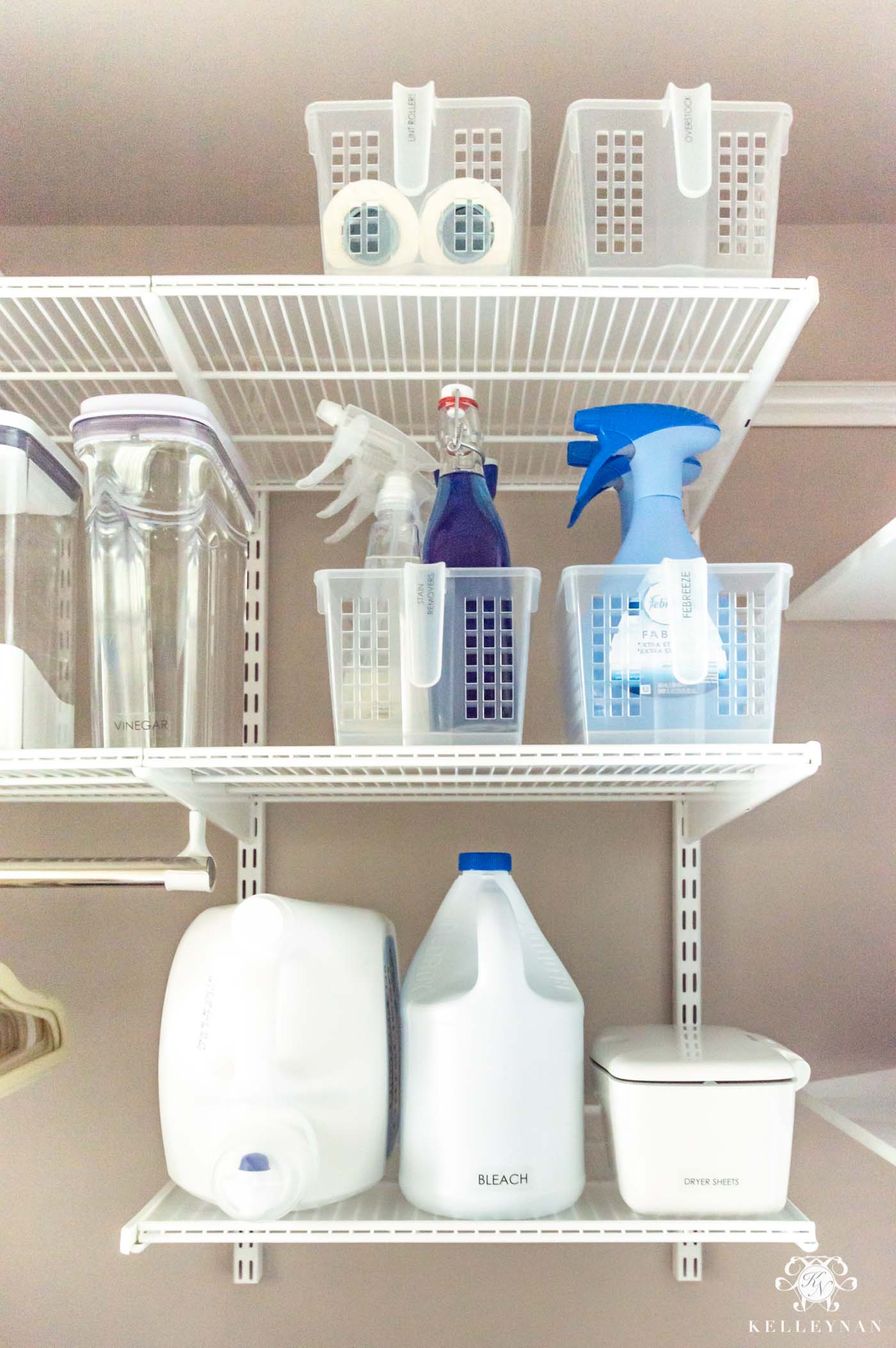 Small Laundry Room with Top Loading Washer -- All the Organization Ideas!