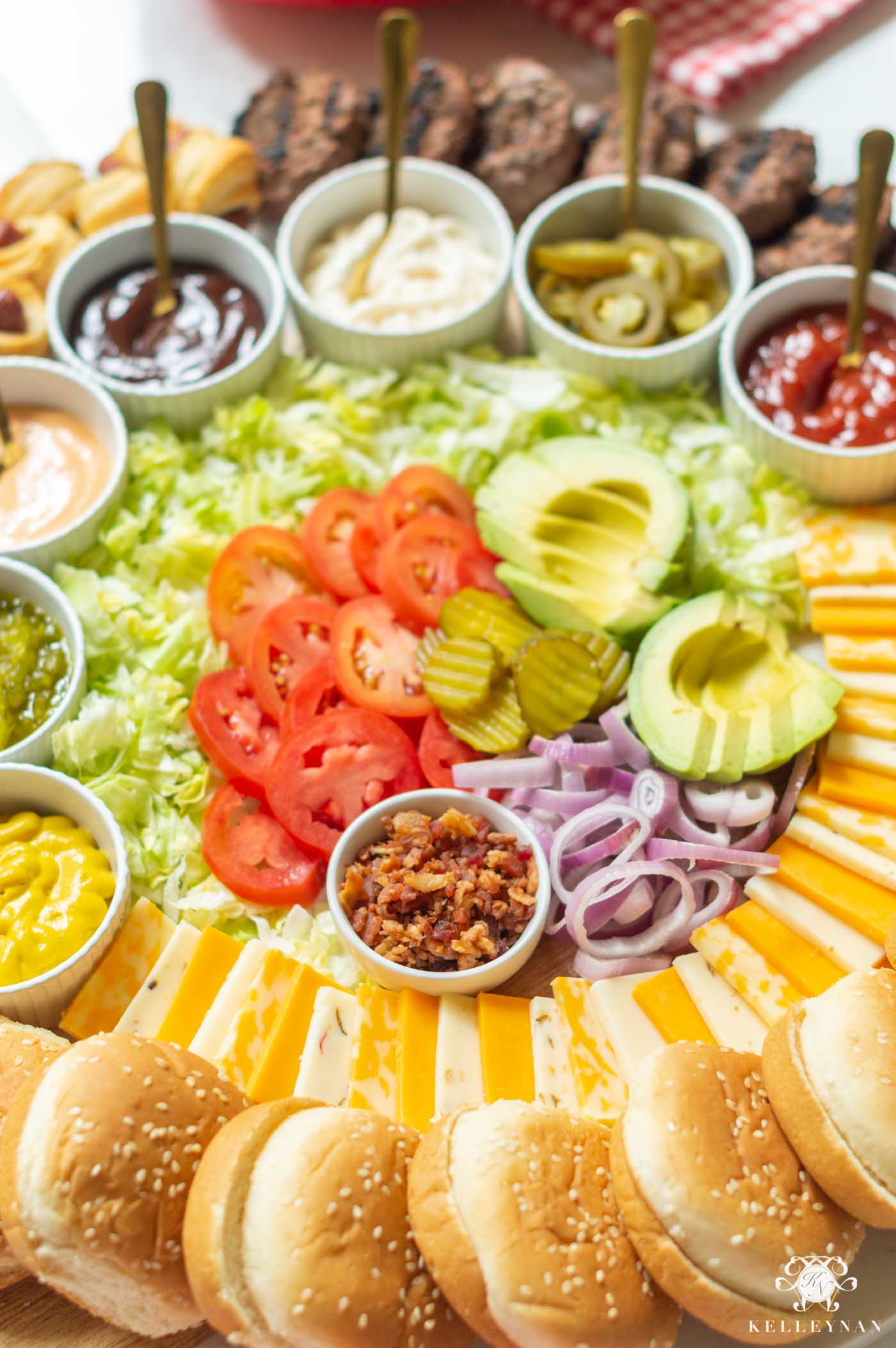 Build Your Own Burger Bar -- Toppings for the Perfect Bar for your Cookout