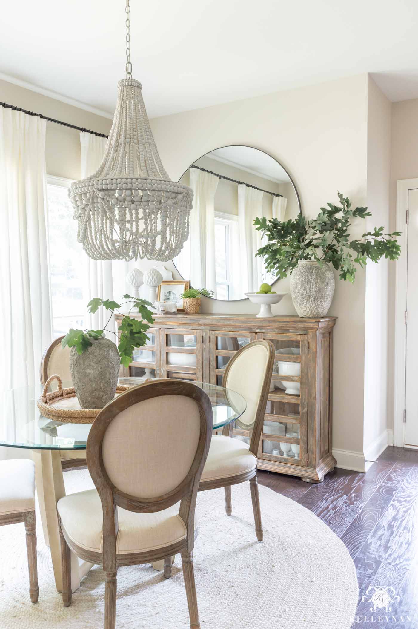 Benjamin Moore Edgecomb Gray Paint in the Breakfast Nook with Windows