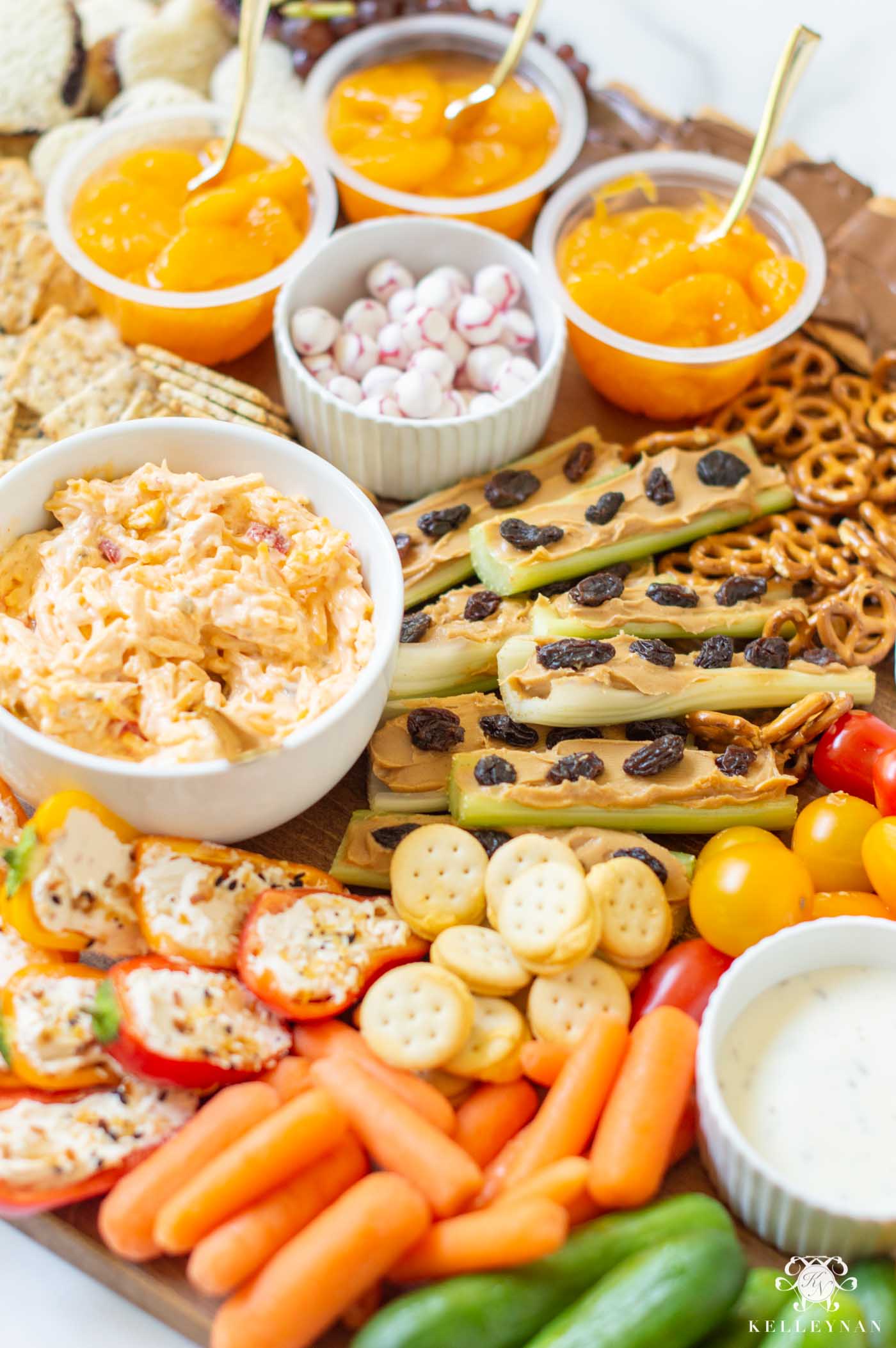 Kids At Home Lunch Ideas -- Charcuterie Board of Favorite Snacks!