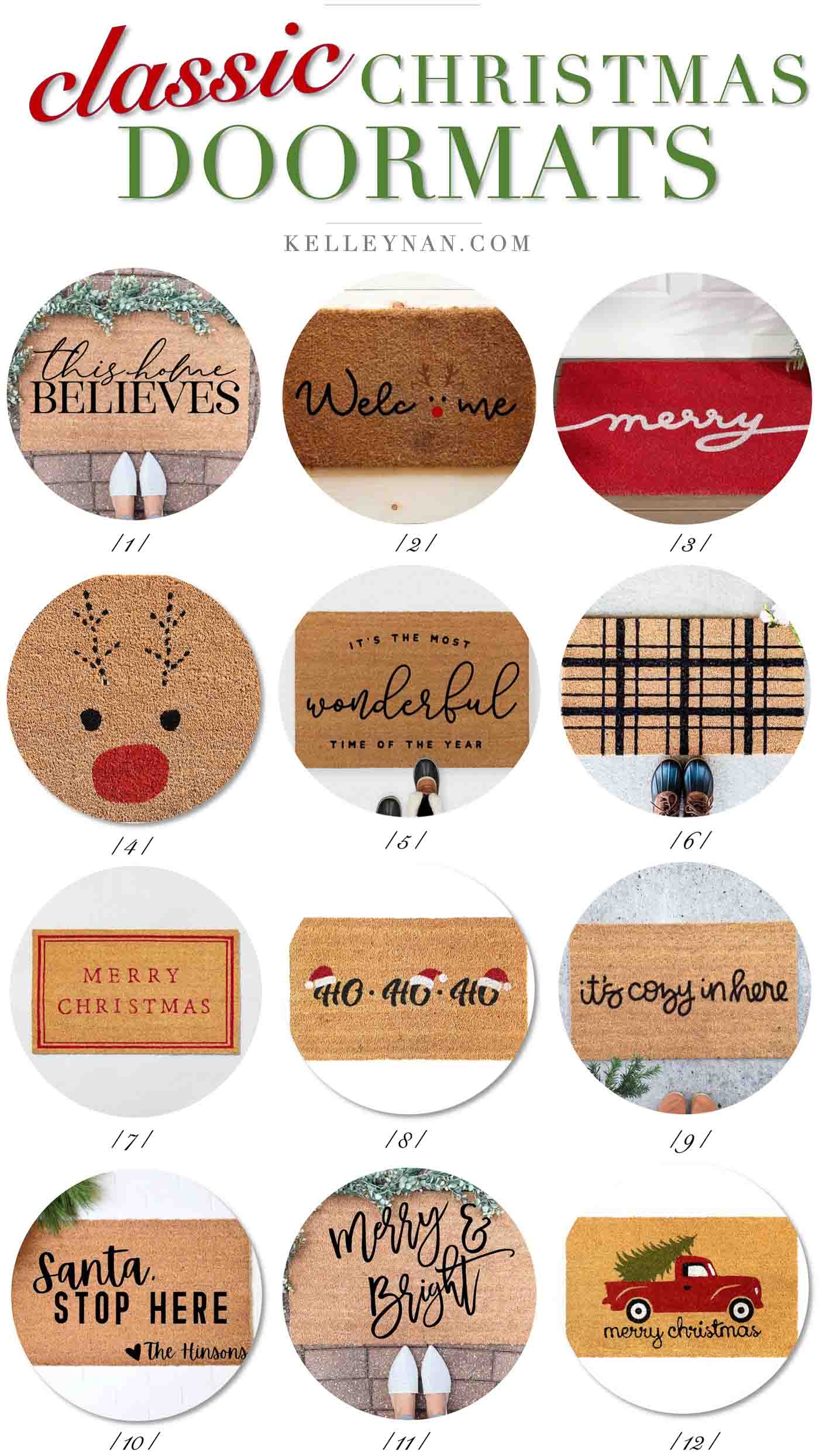 Christmas Doormats to Spruce Up Your Holiday Front Porch!