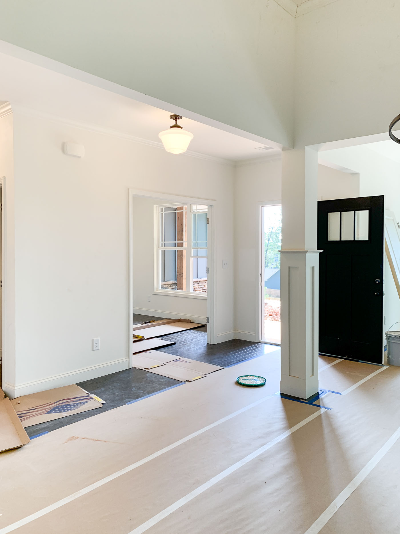 ranch home construction -- entryway