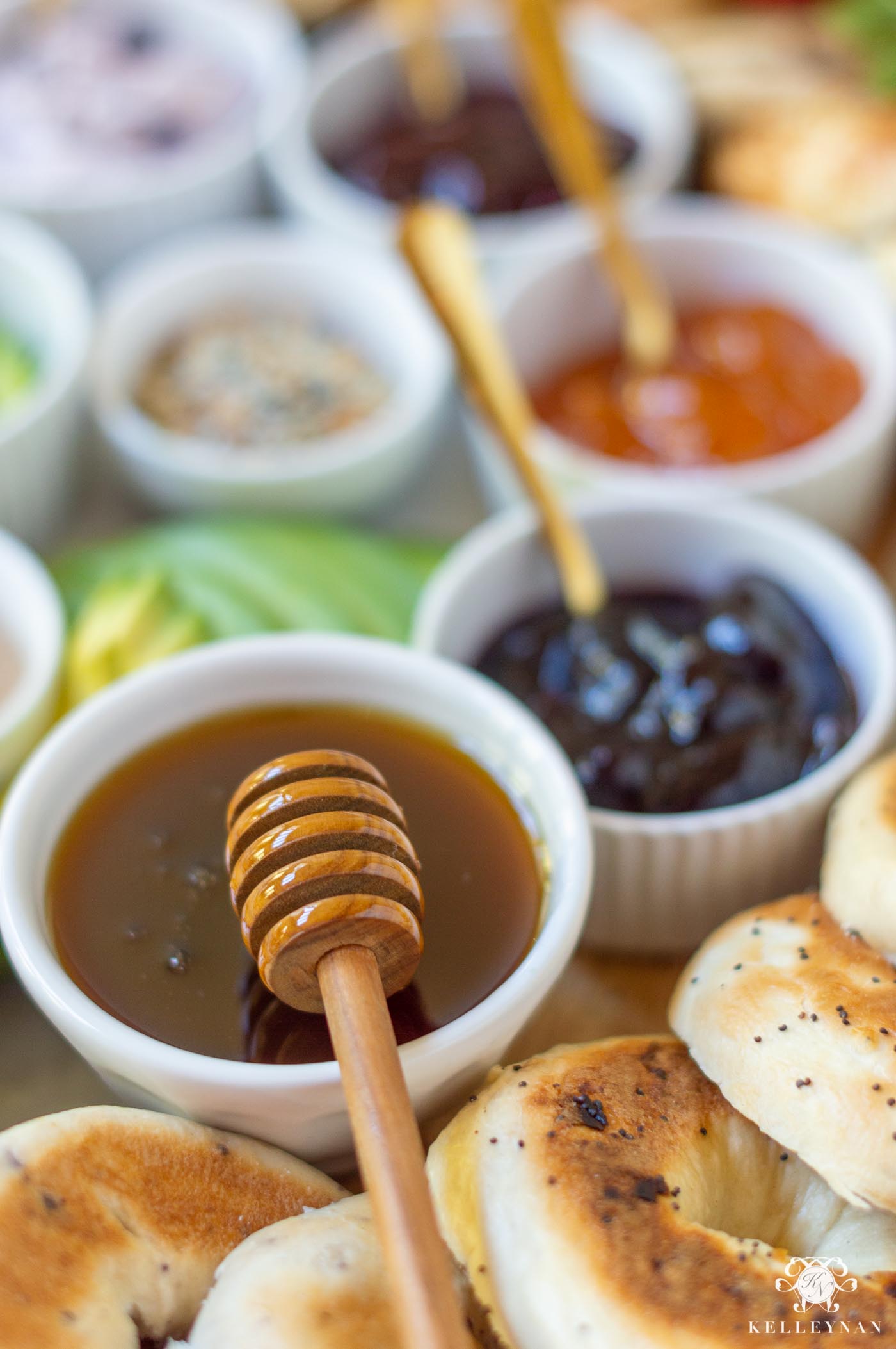 Ultimate Bagel Charcuterie Board for Breakfast -- with all the spreads!