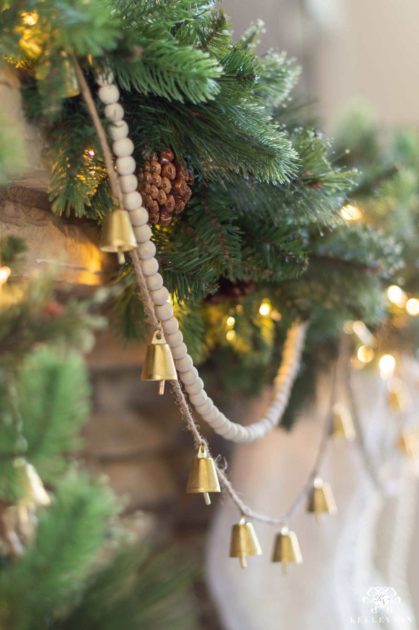 Christmas Mantel Garland From Basic to Beautiful! Kelley Nan