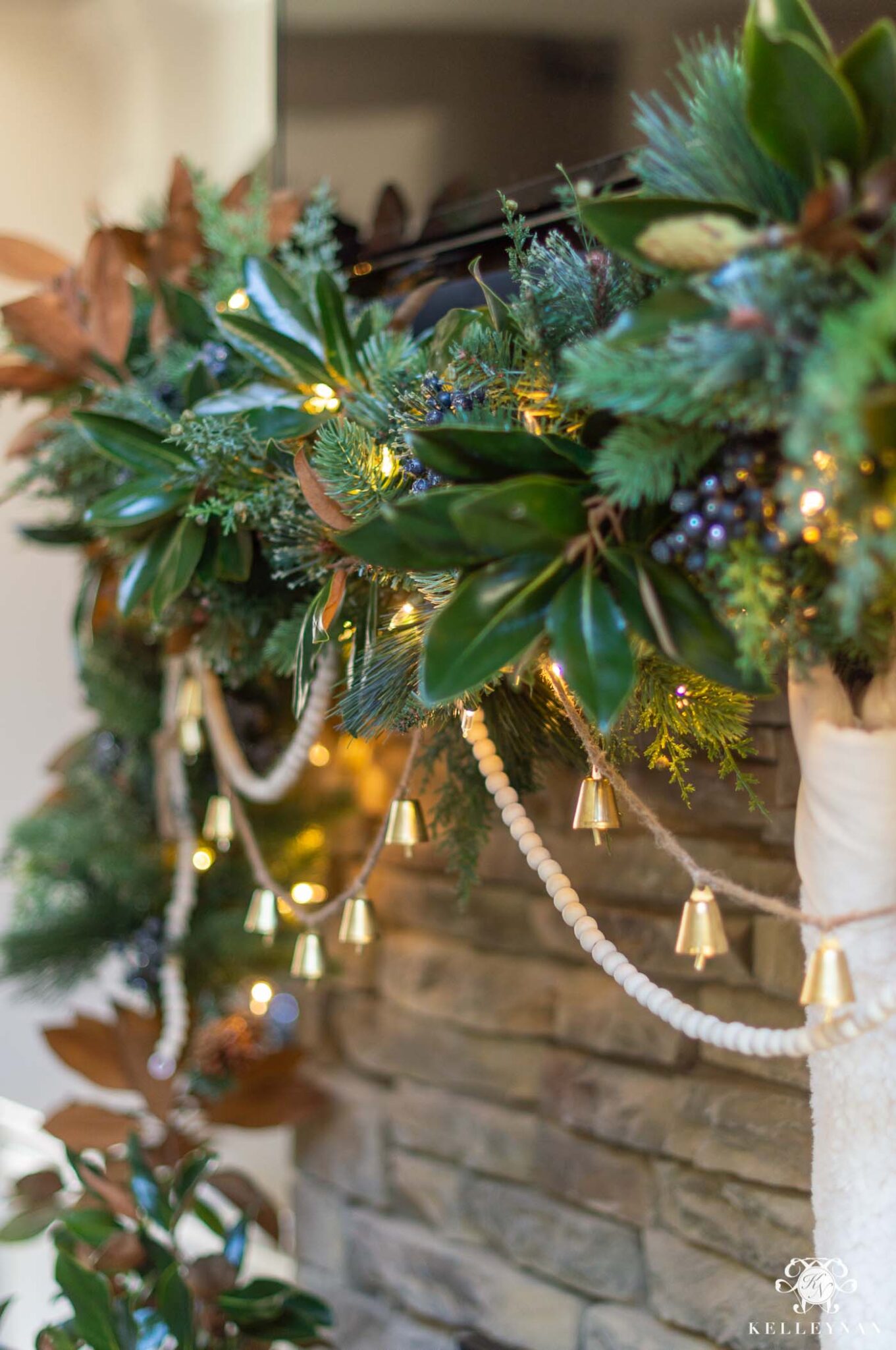 Christmas Mantel Garland: From Basic to Beautiful!| Kelley Nan