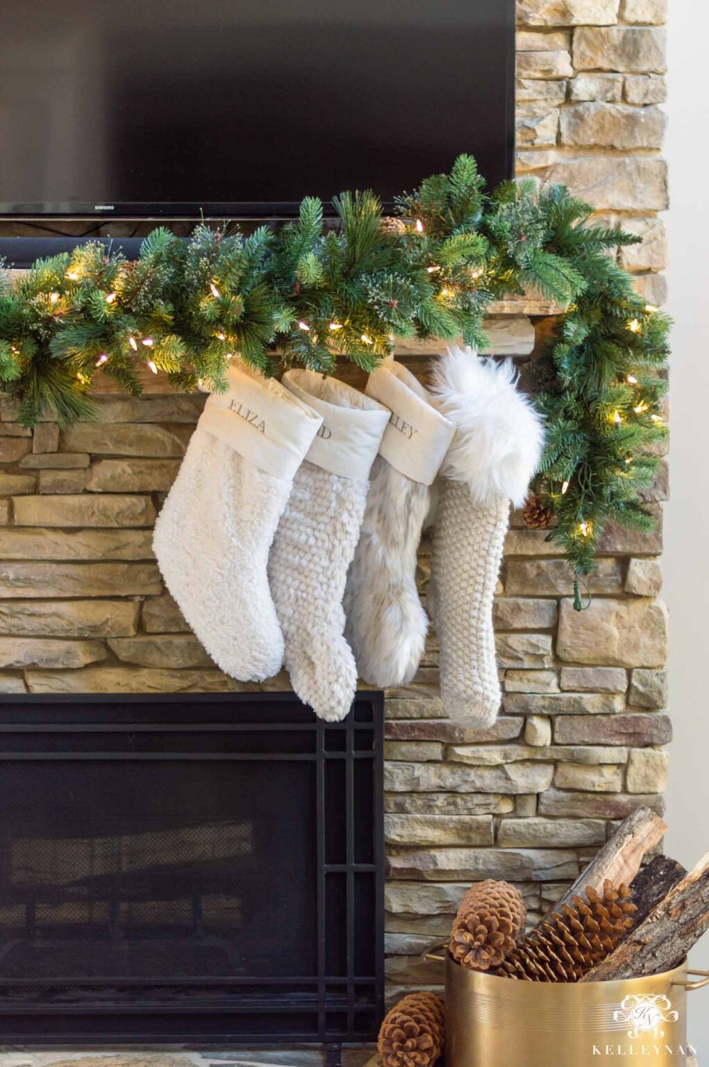 Christmas Mantel Garland: From Basic To Beautiful!- Kelley Nan