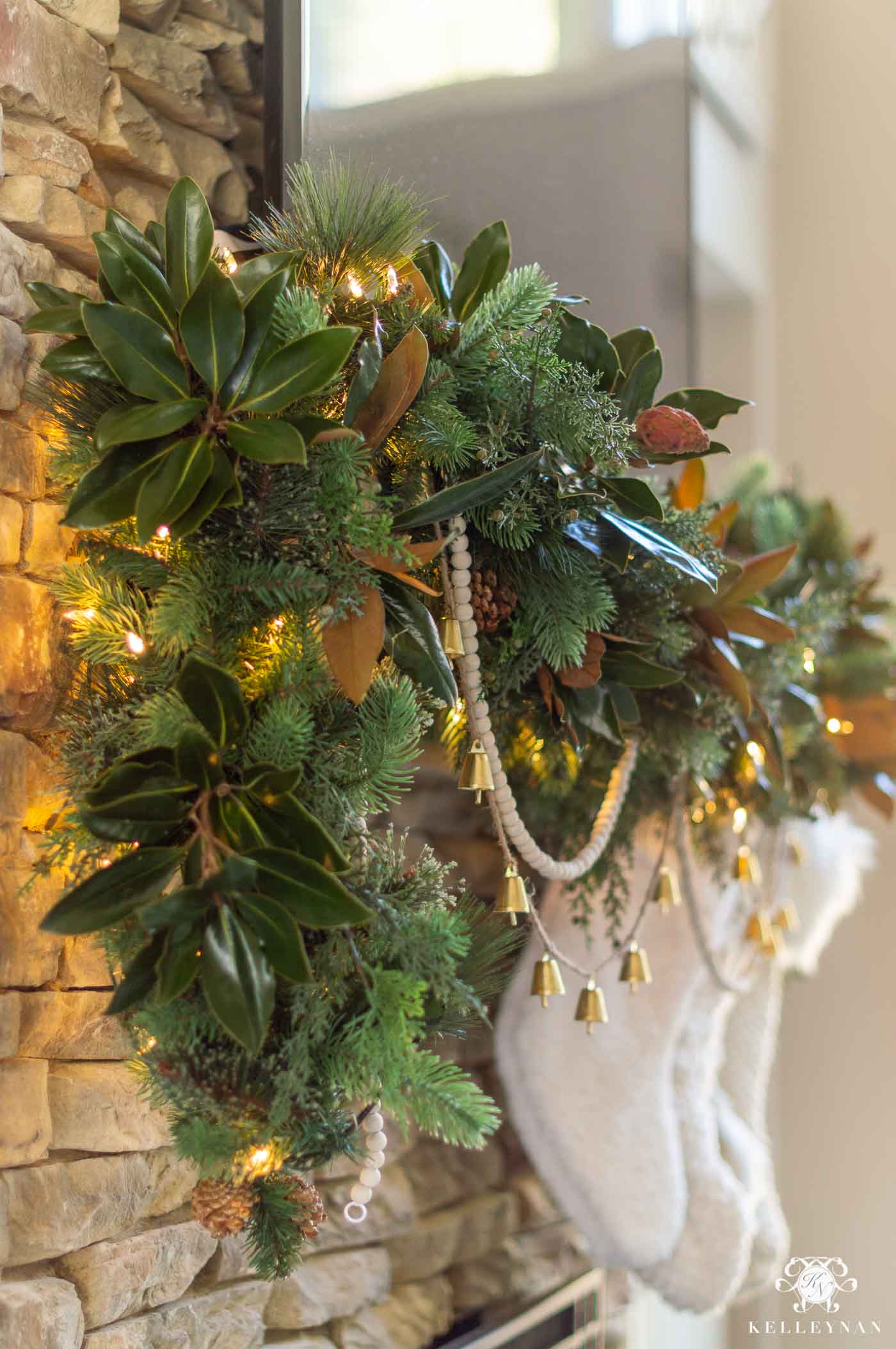 Magnolia Leaf Garland for Christmas