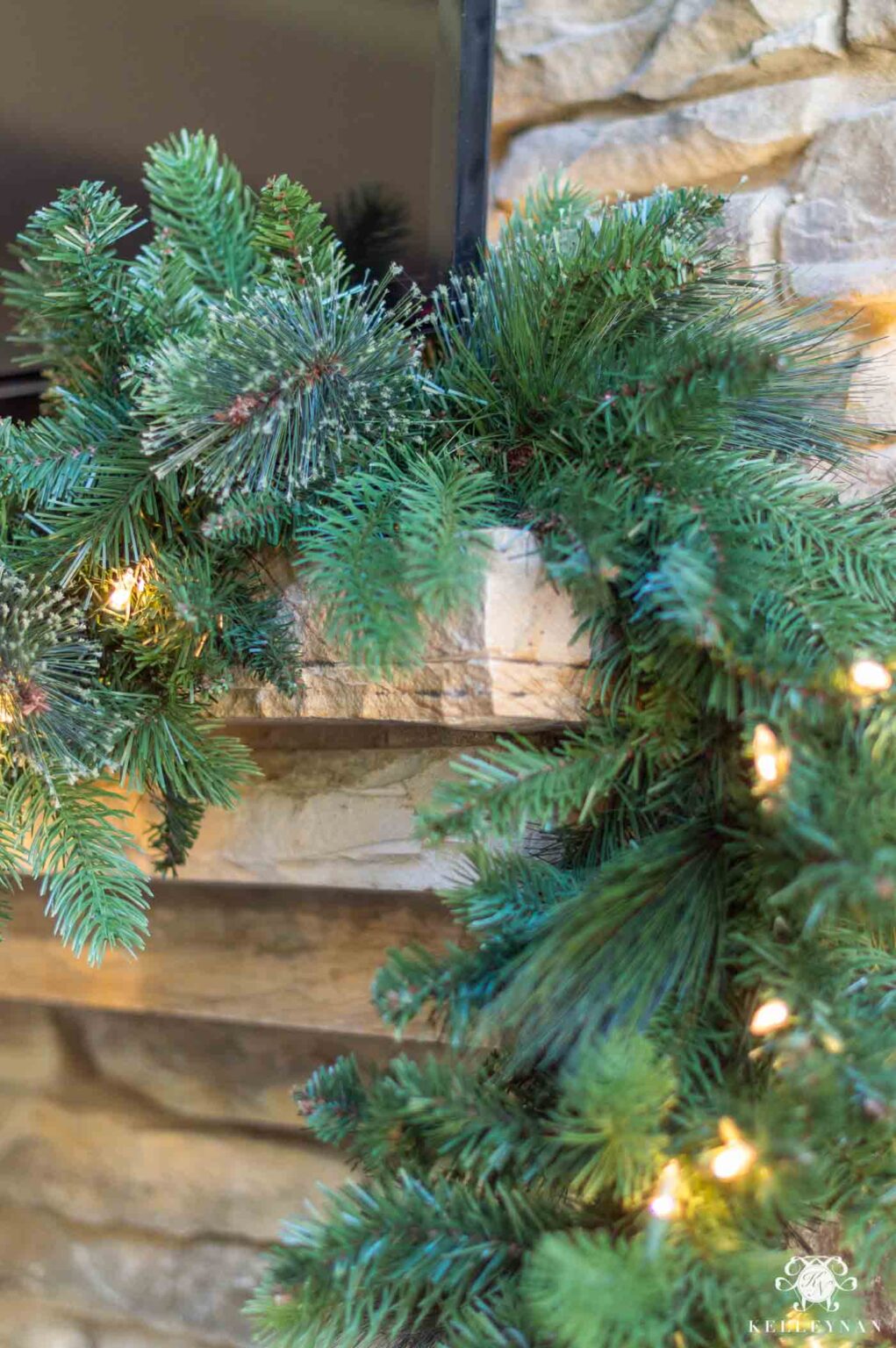 Christmas Mantel Garland From Basic to Beautiful! Kelley Nan