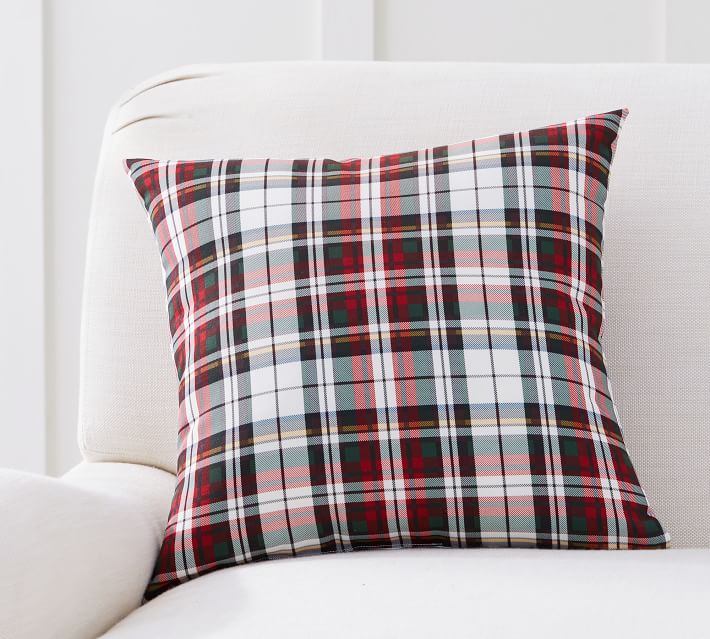 Plaid Christmas Pillows for Front Porch Decor