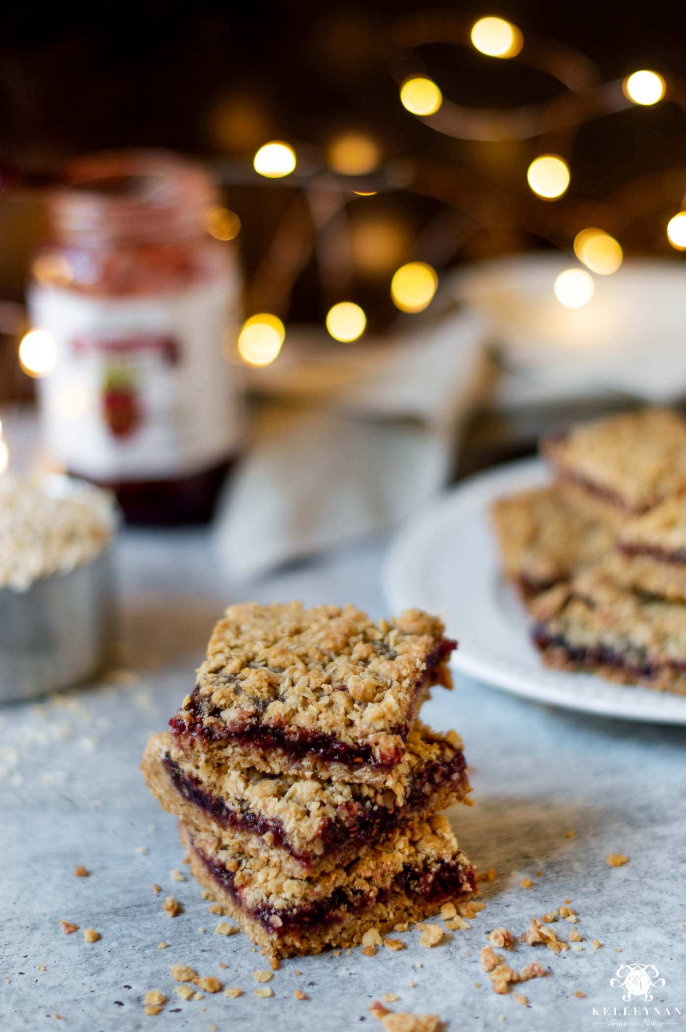 5 EASY Christmas Treats with 5 Ingredients (or less!) Raspberry Oatmeal Bars are Delish!