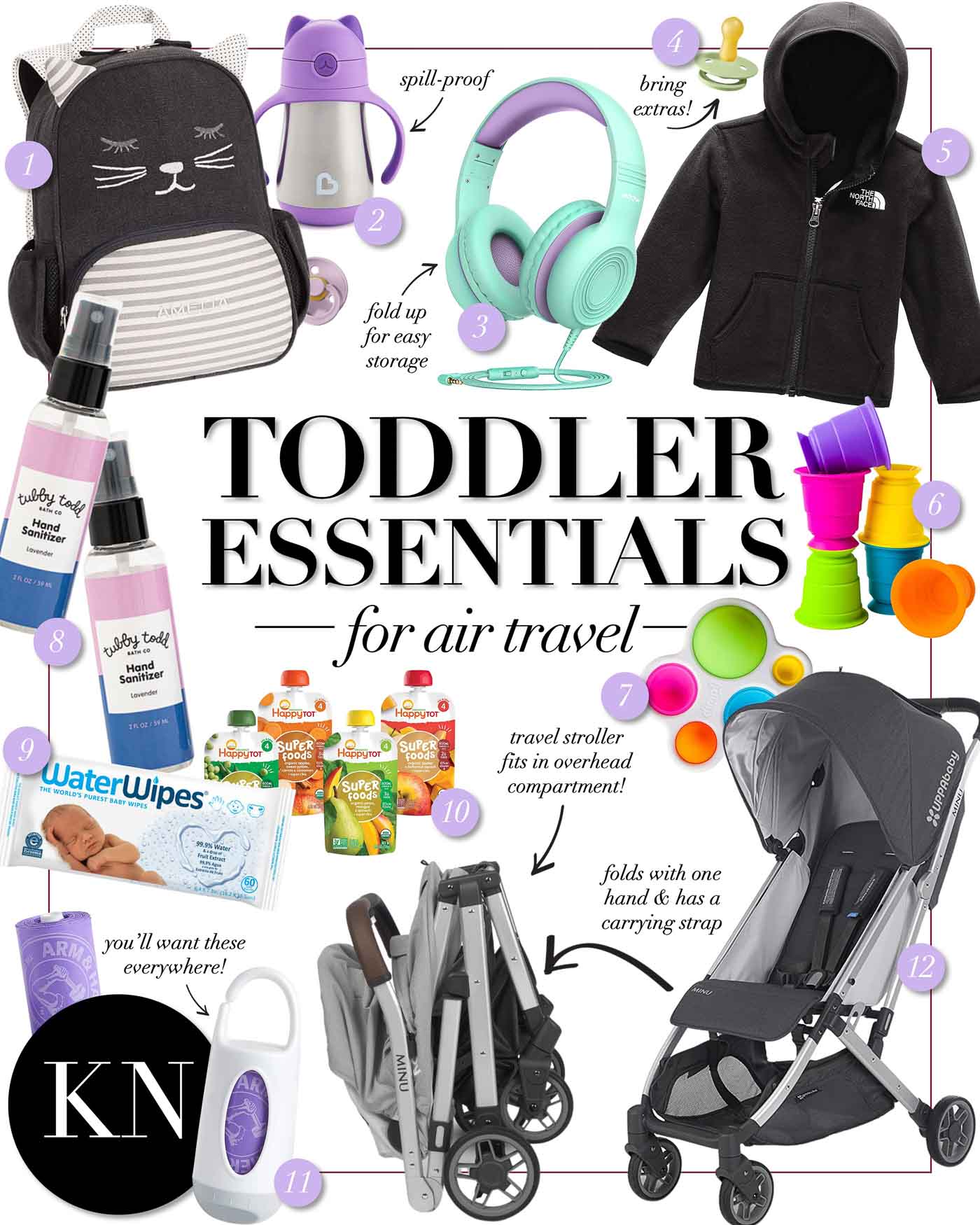 12 Toddler Travel Essentials - for Airports & Planes - Kelley Nan