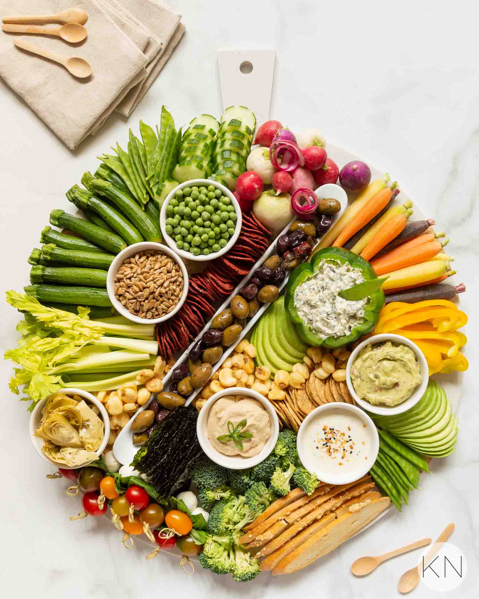 The Ultimate Veggie Grazing Board! You Can't Go Wrong with a Crudites Charcuterie Board 