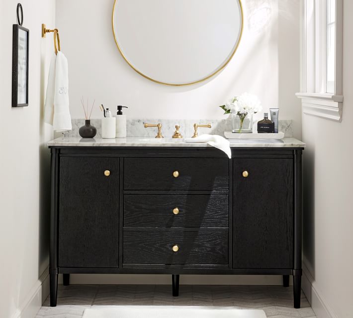 Pottery Barn Black Bathroom Vanity