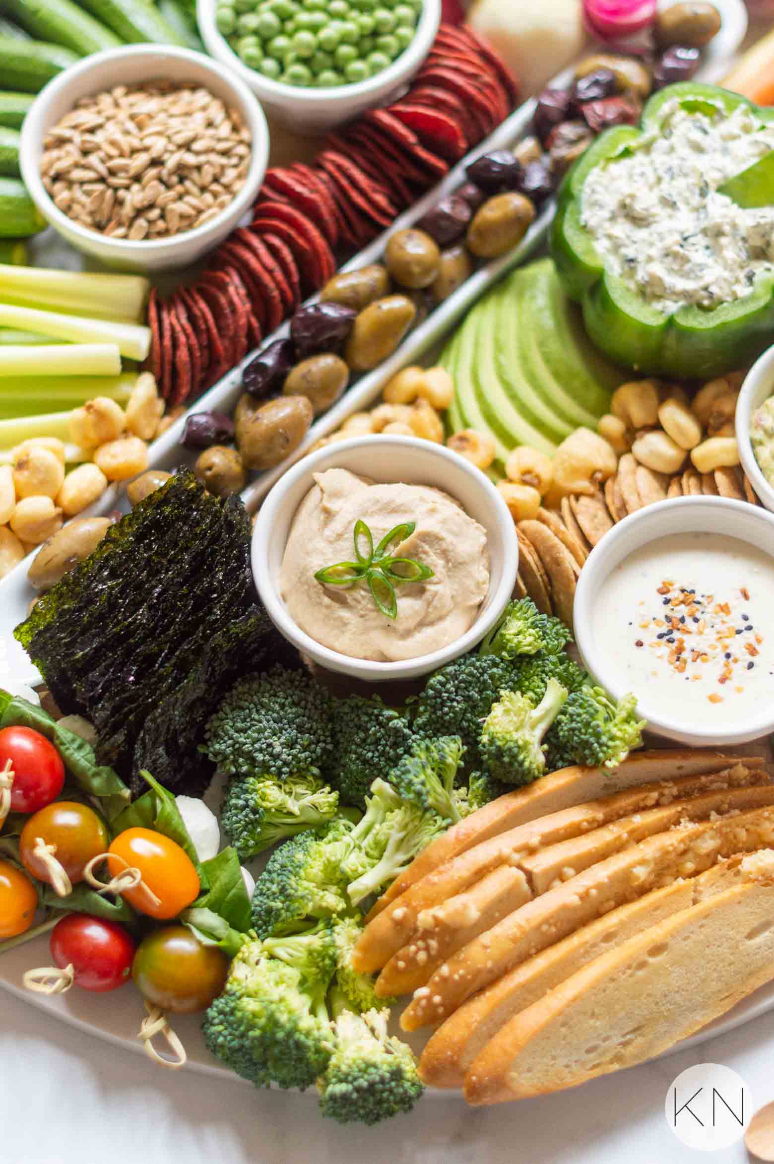 Veggie Board Ideas with all the Toppings and Dips!