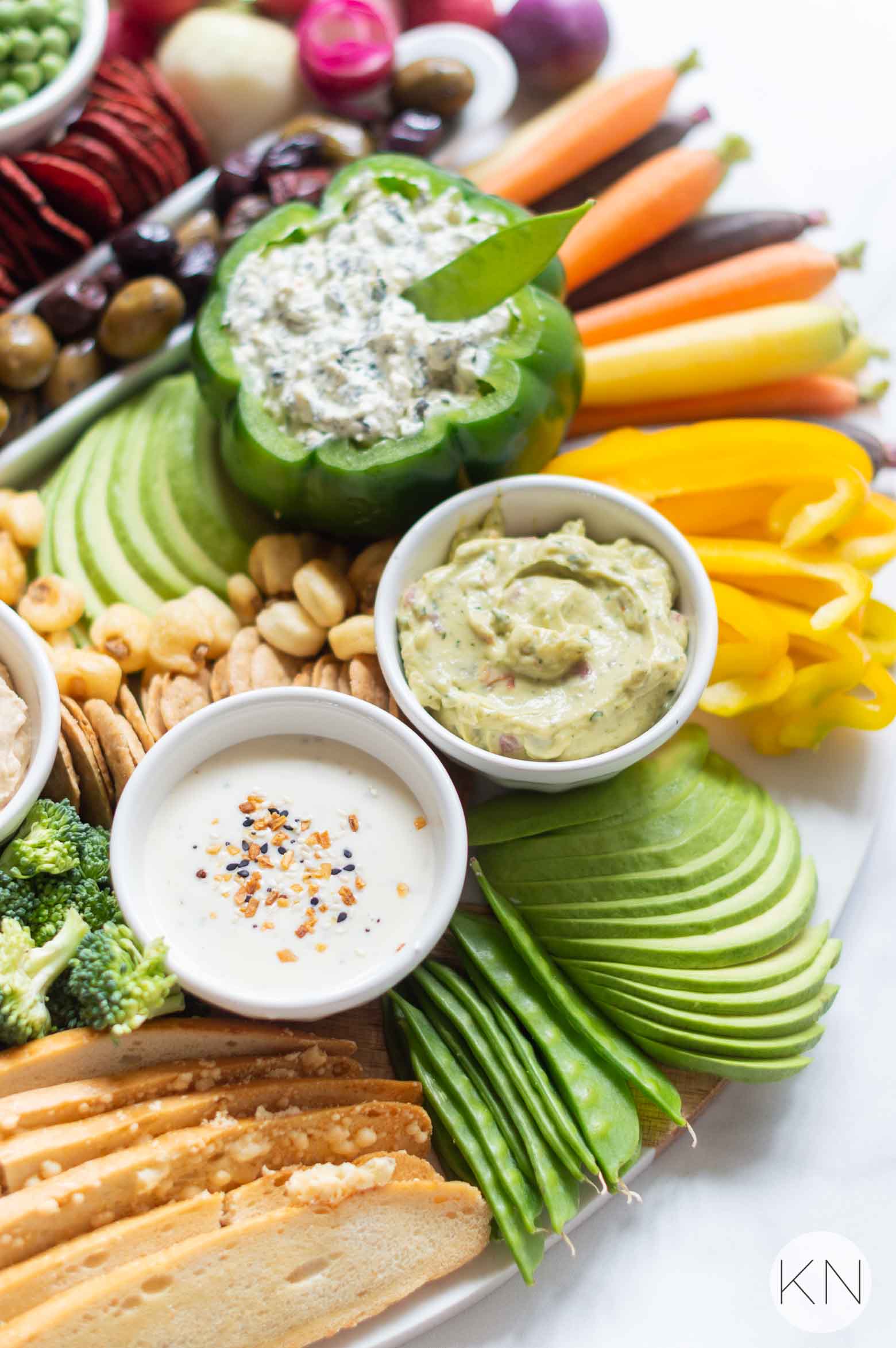 Crudité Board or Veggie Board Party Platter Display