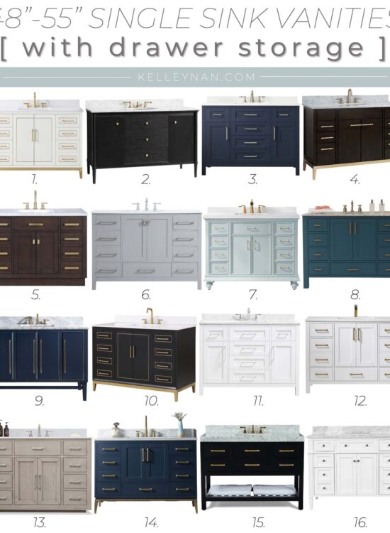 Prettiest 48" Single Sink Vanities with Lots of Storage