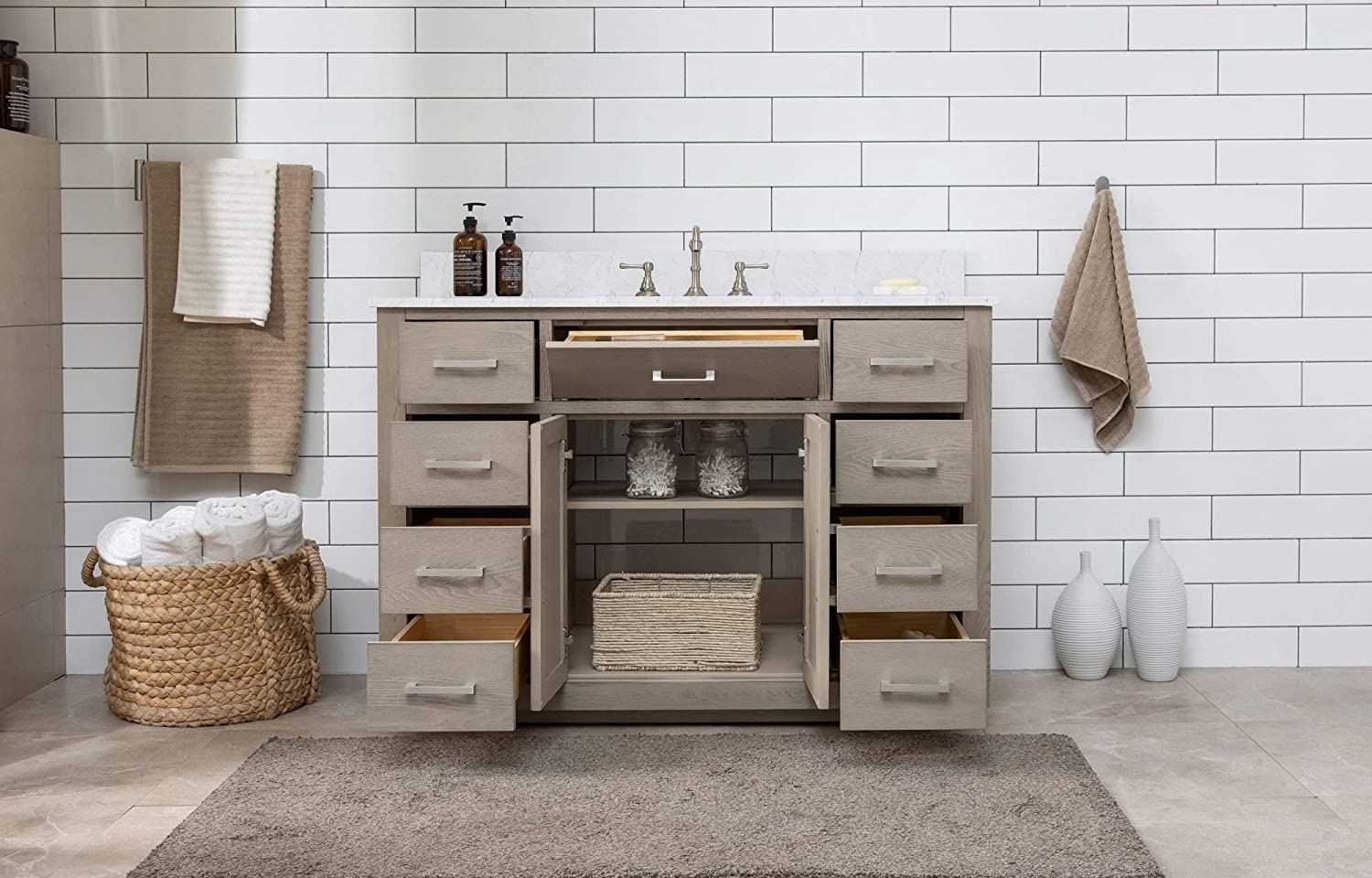 48" Single Sink Vanities with Storage