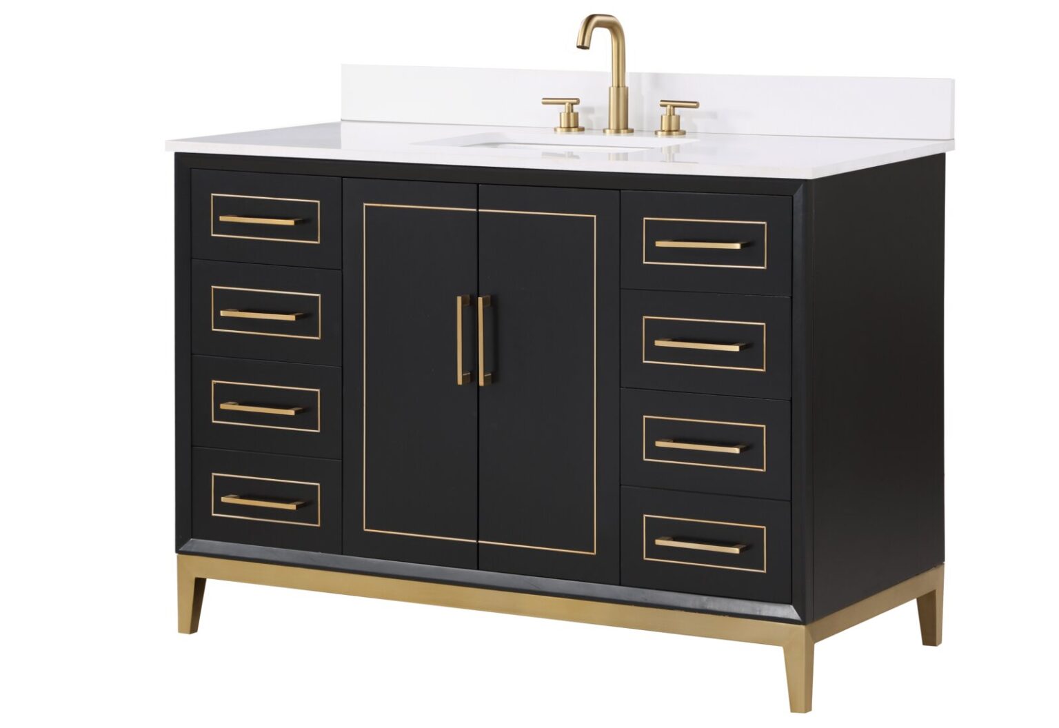 48 Grey And Gold Bathroom Vanity