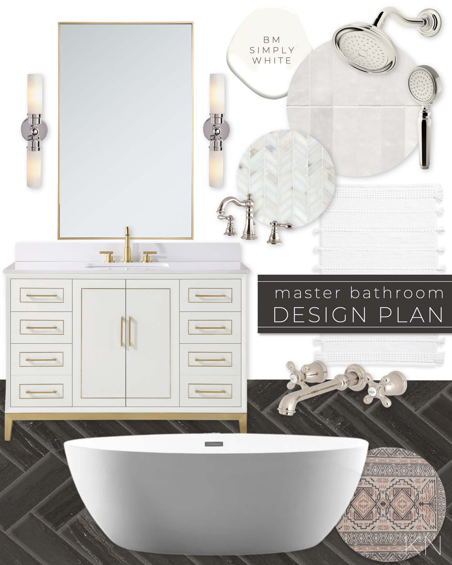 simple master bathrooms