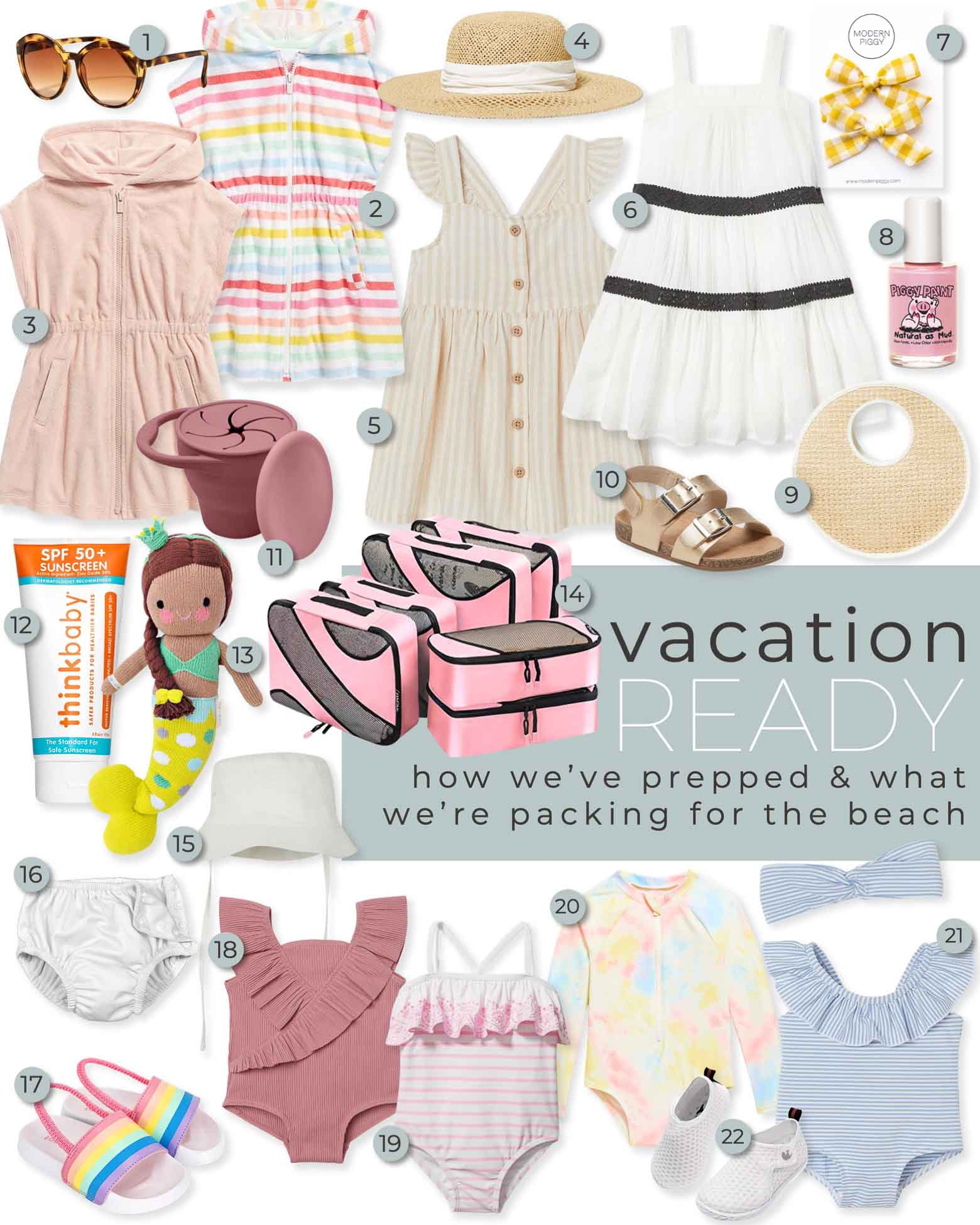 Toddler Girl Beach and Vacation Fashion Looks & Essentials