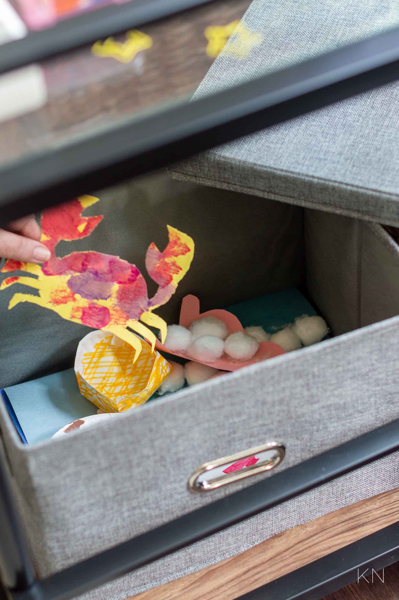 How to Organize Kids Art Supplies & Organization Ideas with Bar Carts