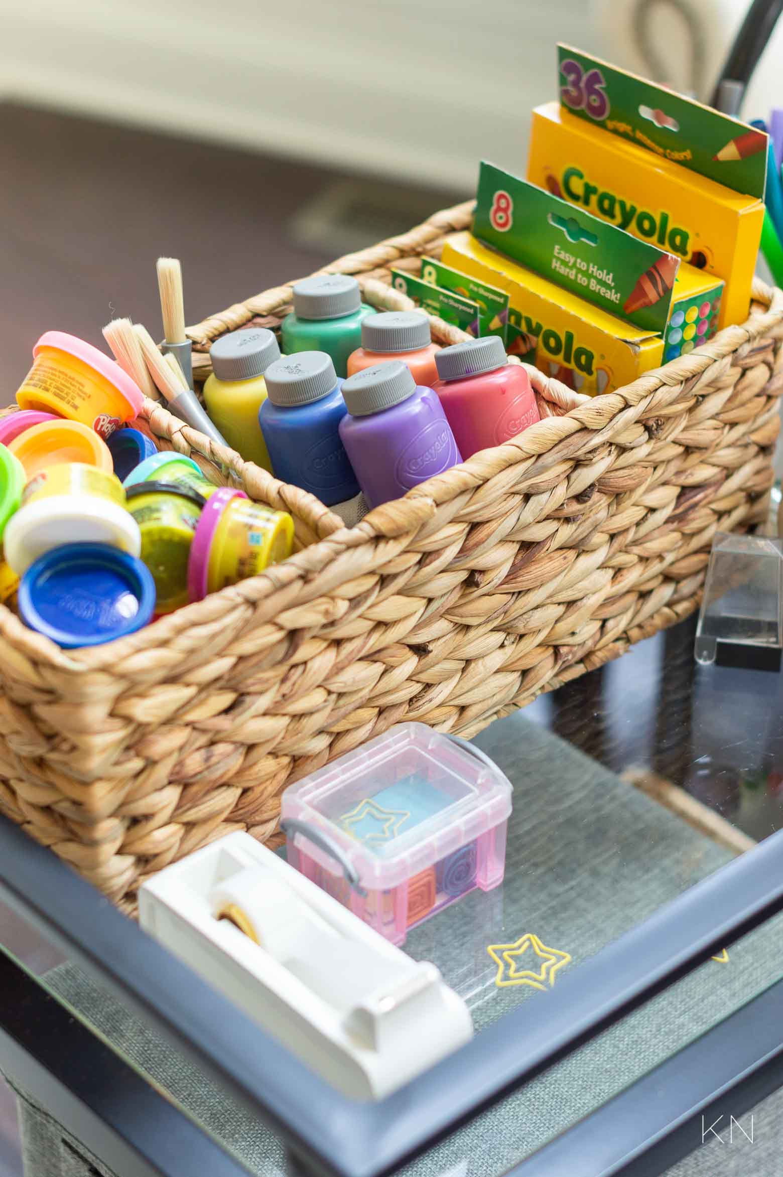 Kids Art Storage and Organization Ideas (Using a Multipurpose Bar Cart!)