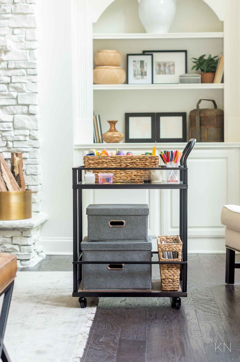 40 Bar Cart Ideas & Ways to Use Bart Carts Around the House Kelley Nan