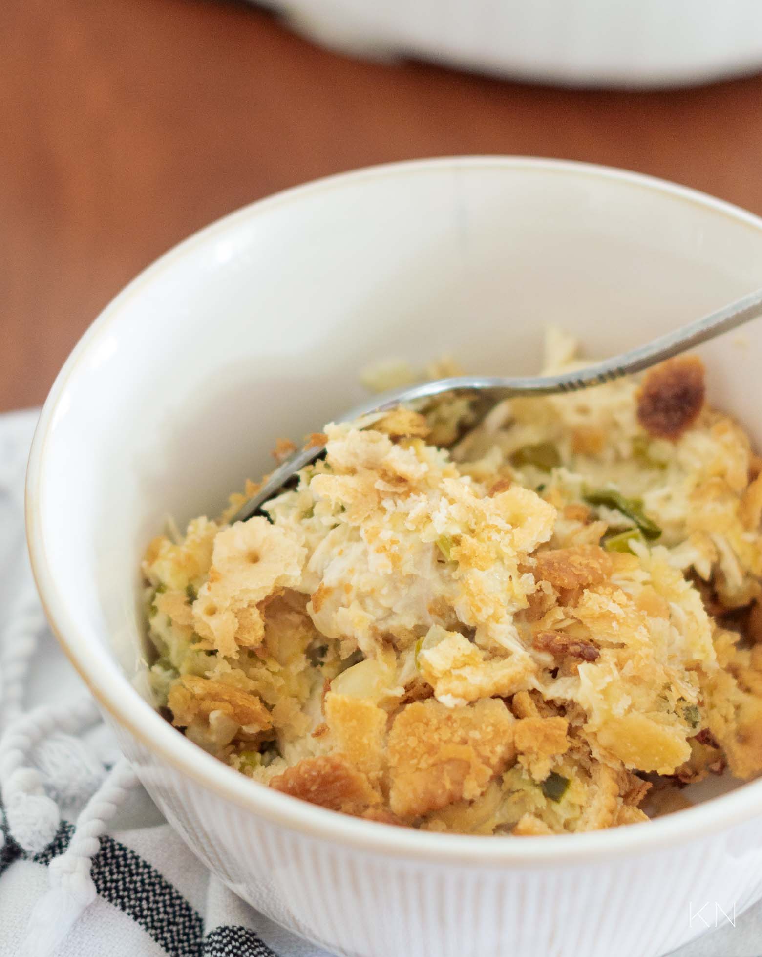 Simple Family Favorite! Chicken Casserole w/ Crumbled Ritz Crackers