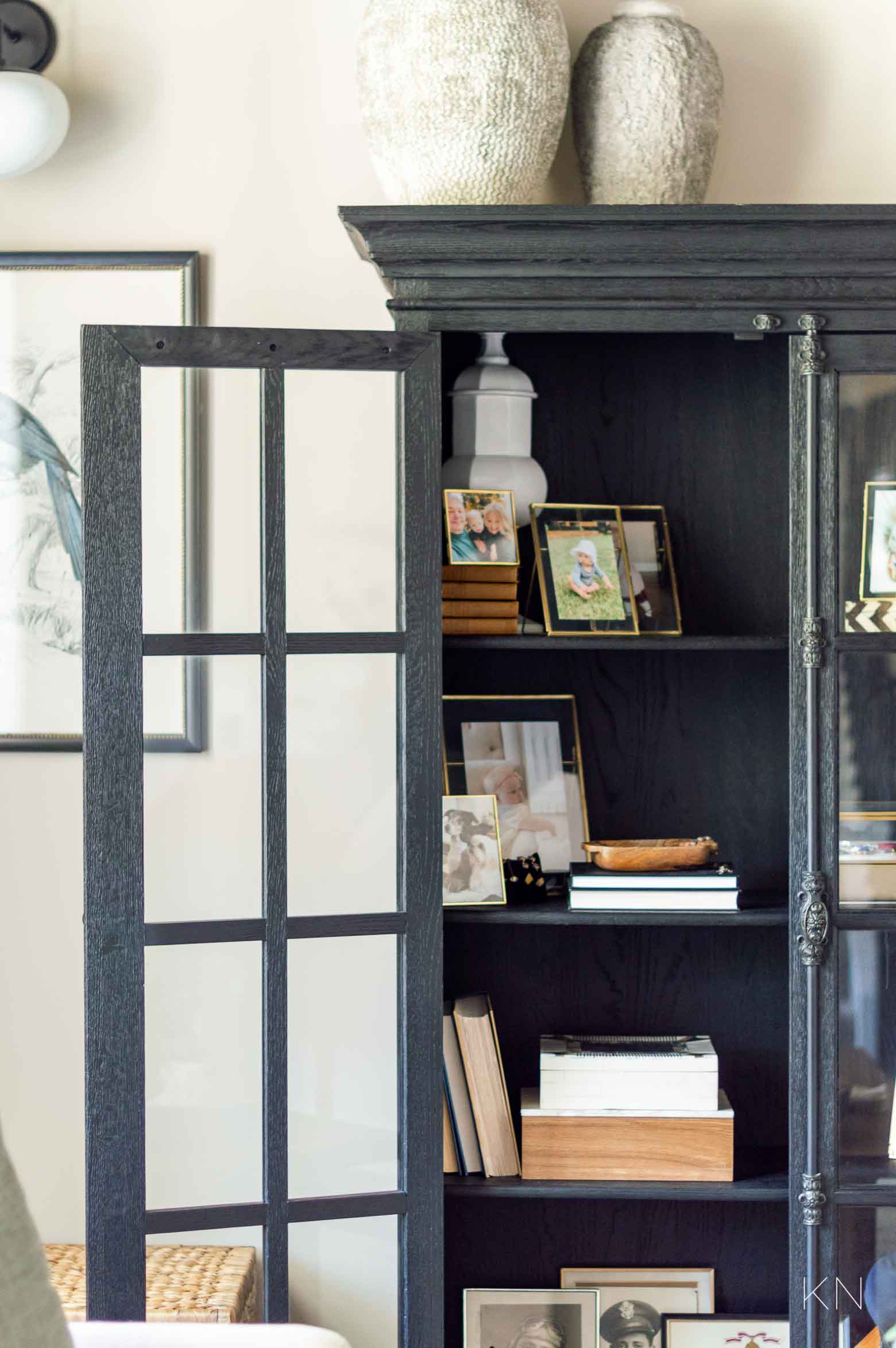 Using Family Special Heirlooms in Decor and How to Style Them in a Glass Door Cabinet