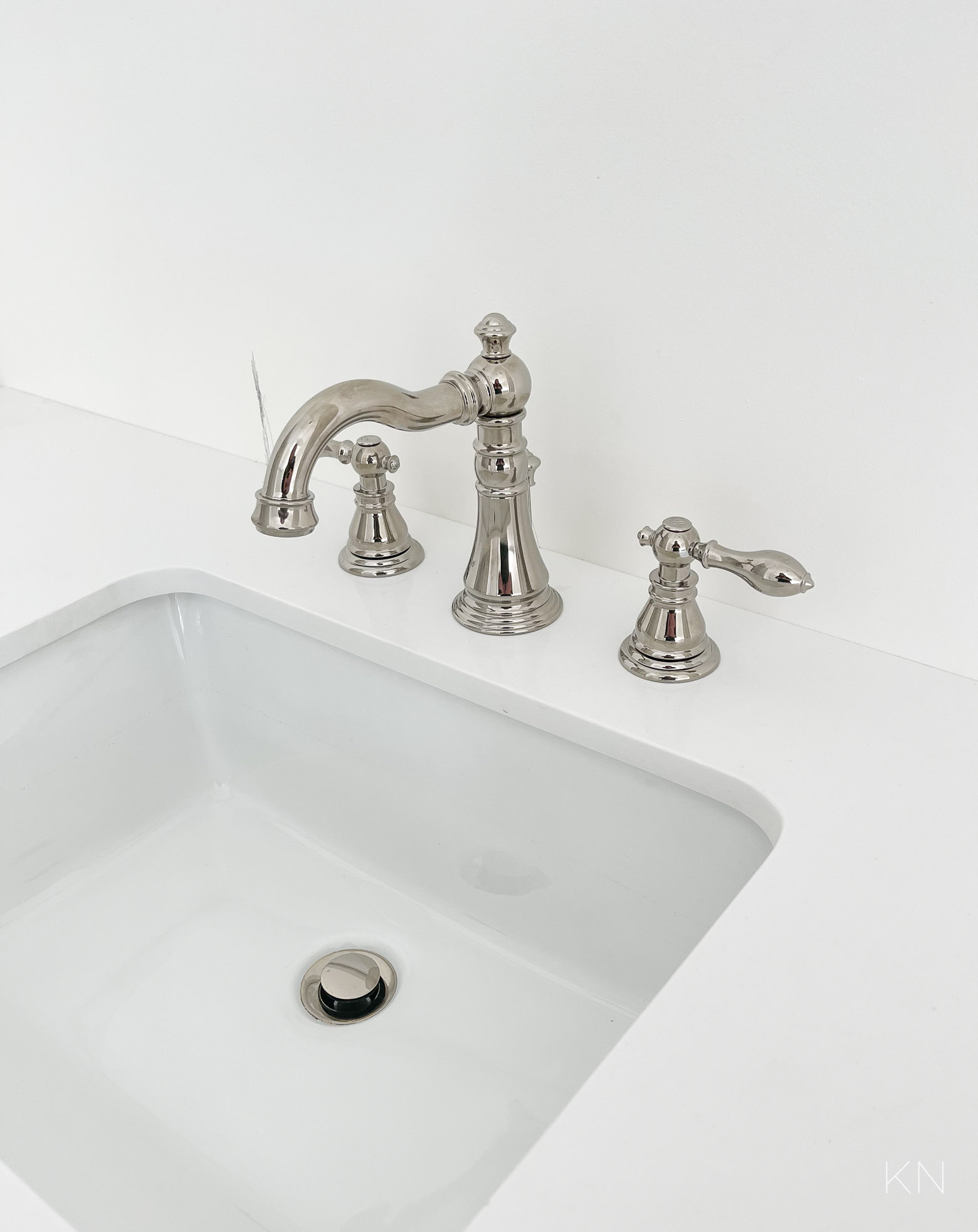 sink hardware in the master bathroom