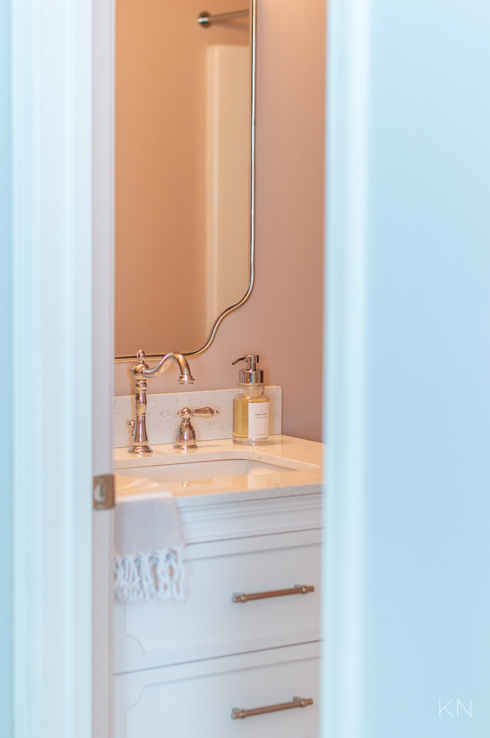 Budget Friendly Small Pink Bathroom Makeover Reveal