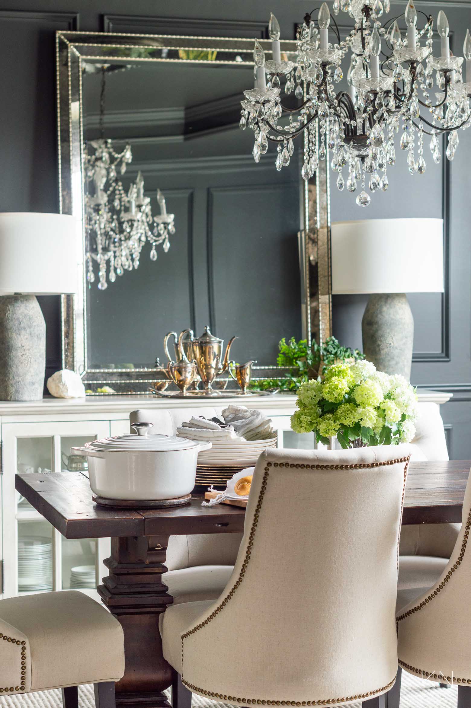 Dining Room Styled with Favorite Cookware