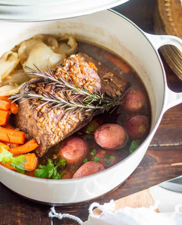Easy Traditional Pot Roast Recipe in a Dutch Oven