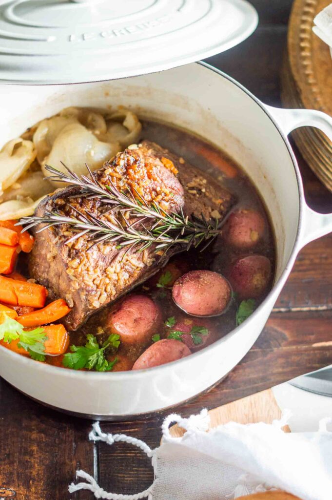 Easy Traditional Pot Roast Recipe in a Dutch Oven