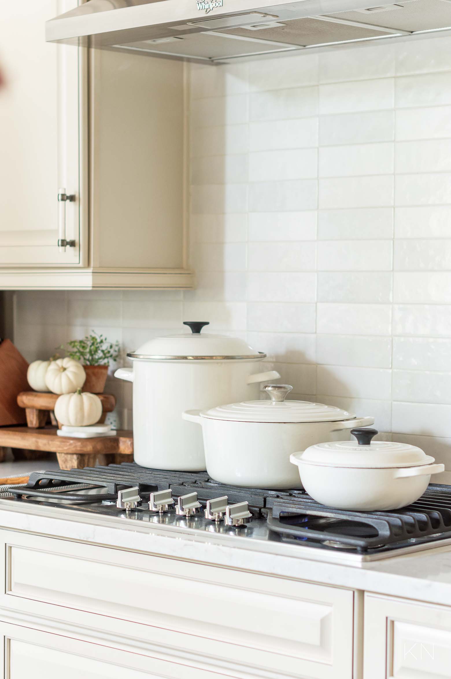 Le Creuset Styled in a Neutral Kitchen