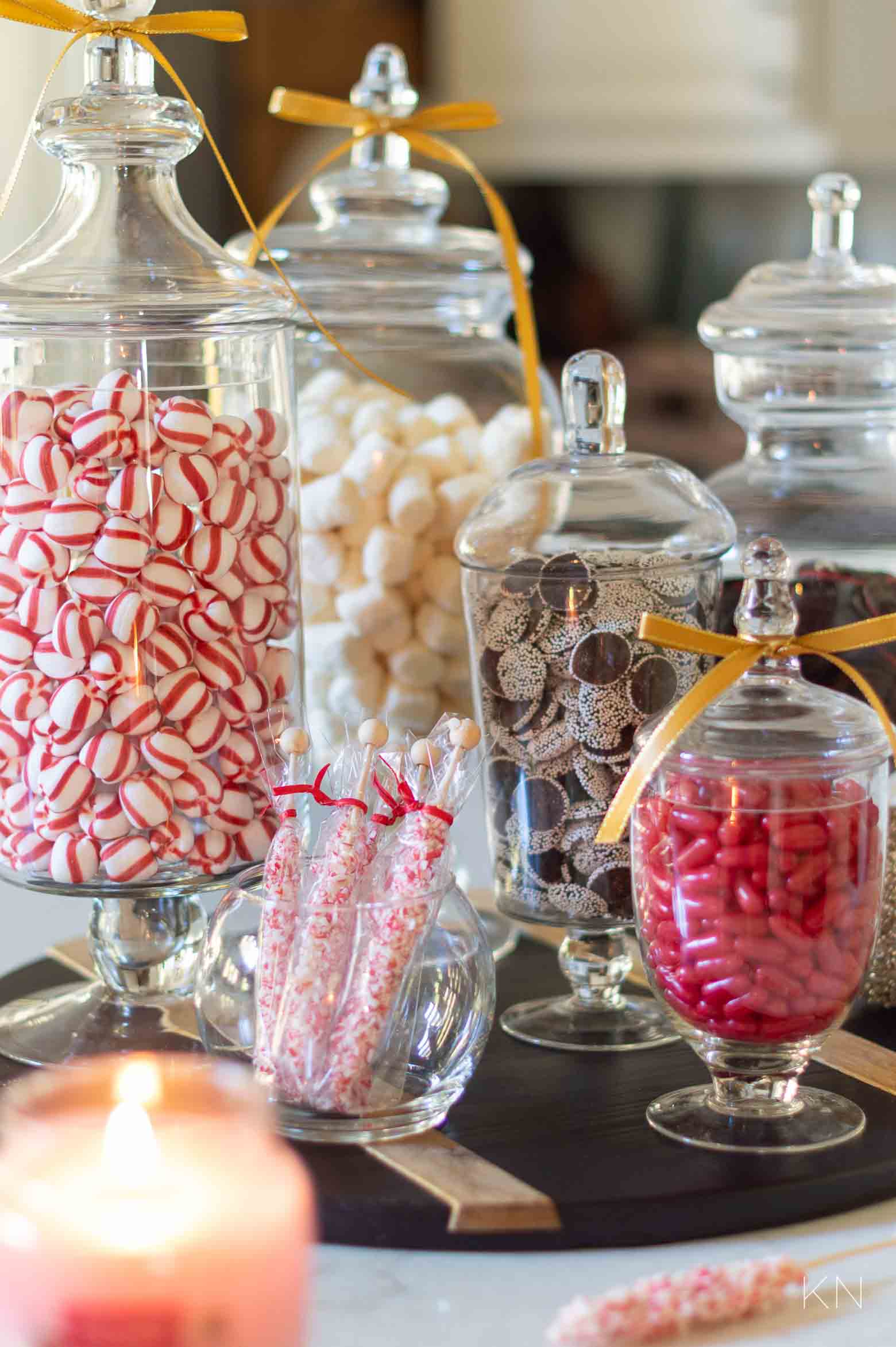 Kitchen Island Candy Bar for Christmas