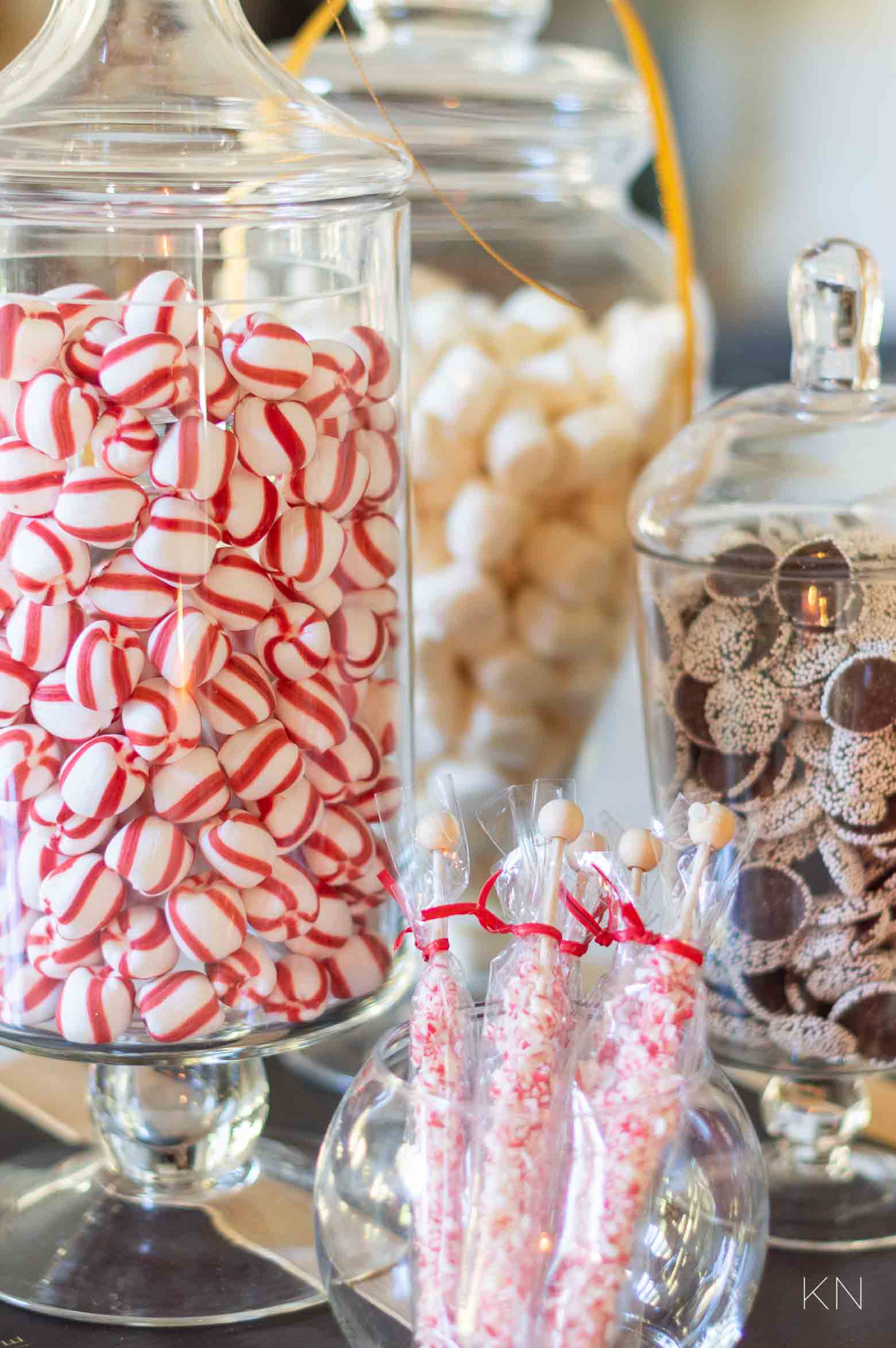 Christmas Candy Bar Centerpiece for Christmas