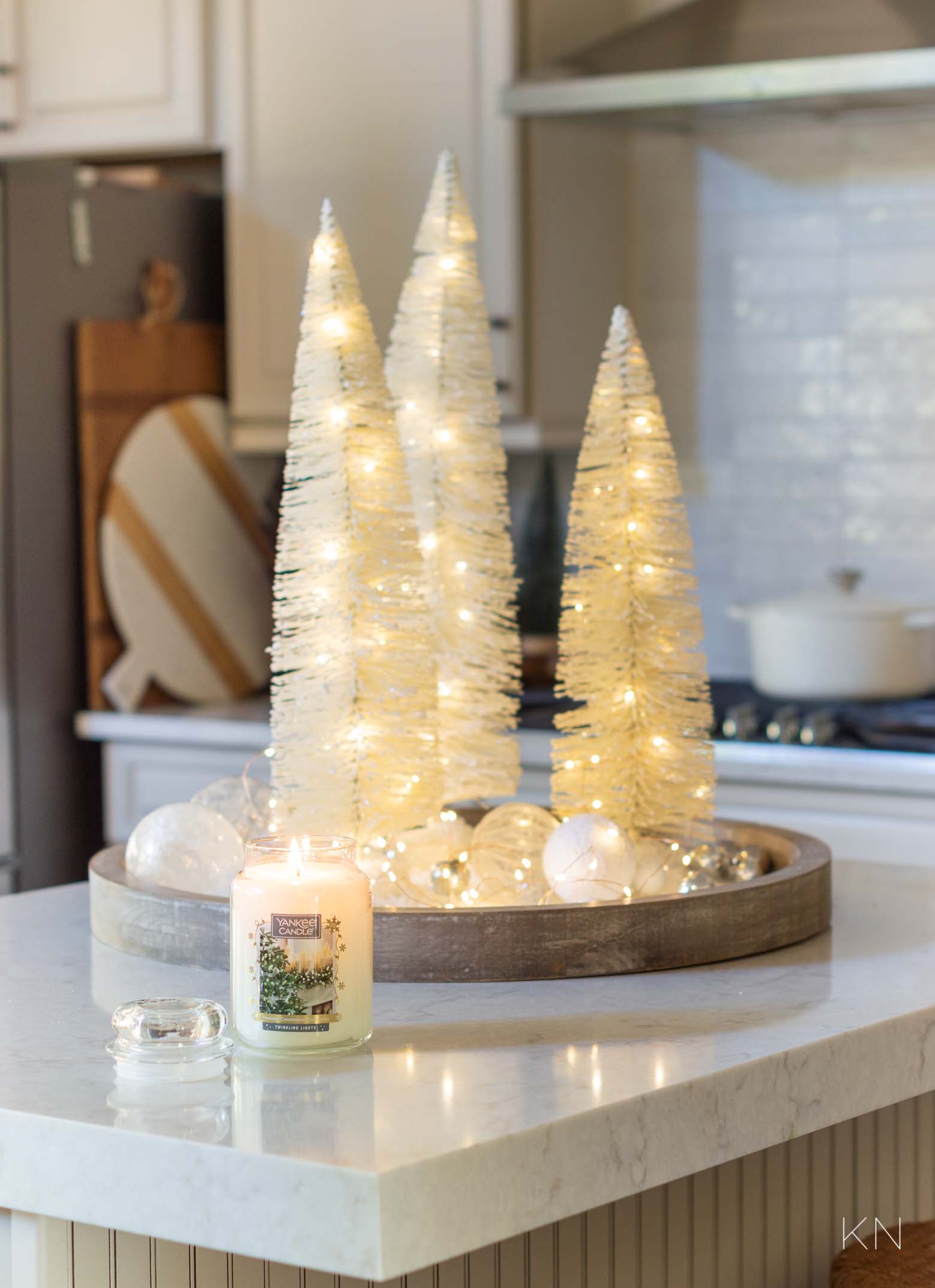 Four Kitchen Counter Centerpiece Ideas for Christmas